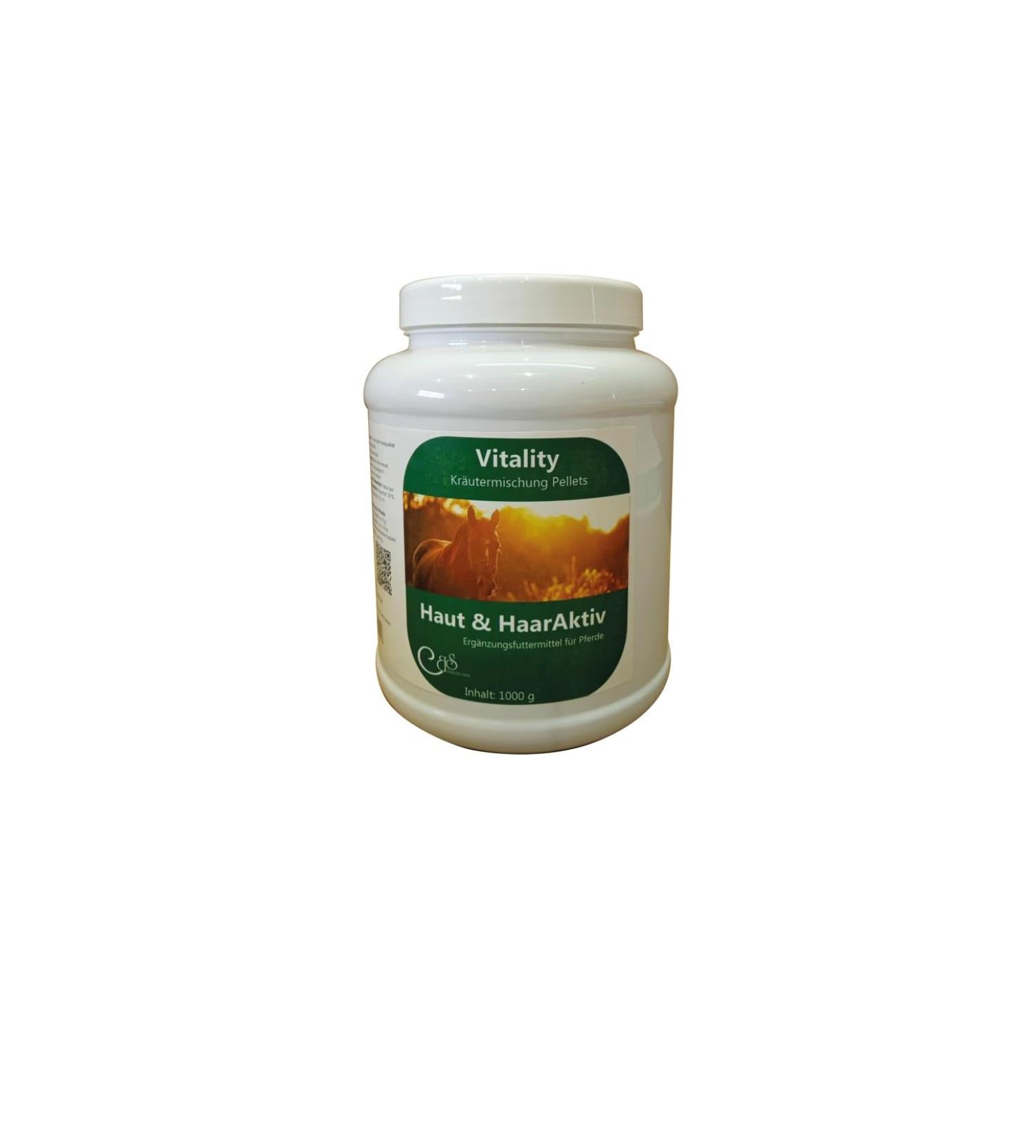 Herbal Mixture Vitality Skin & Hair Active Pellets for Horses - Grain-Free Coat Change & Mud Fever Relief | Barbara Seitz 1000g - Buy Online on SooperMarket.com