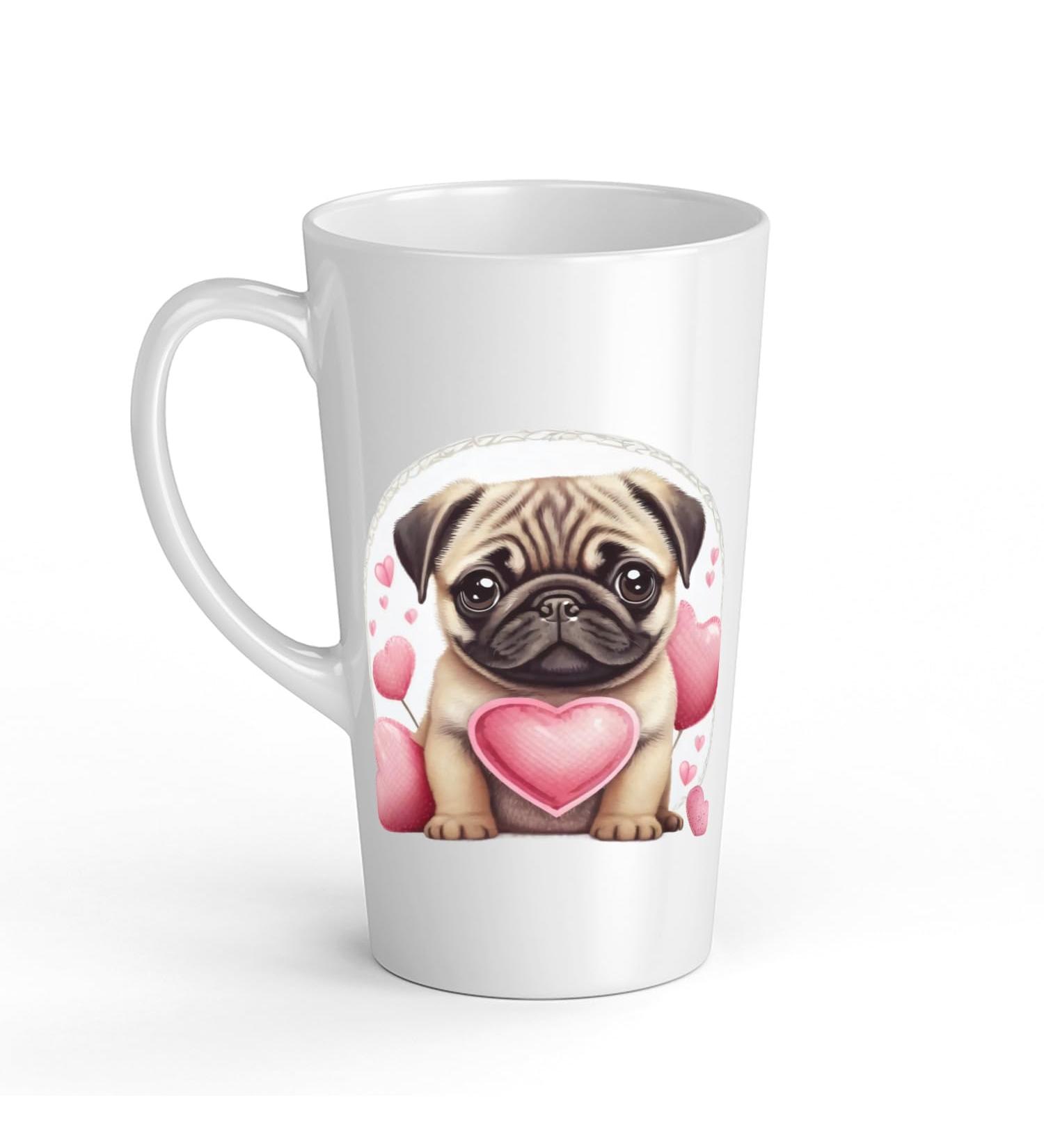 White Ceramic Baby Carlin Mug - Large 483 ml Perfect for Hot Chocolate or Milk Fun and Easy to Use