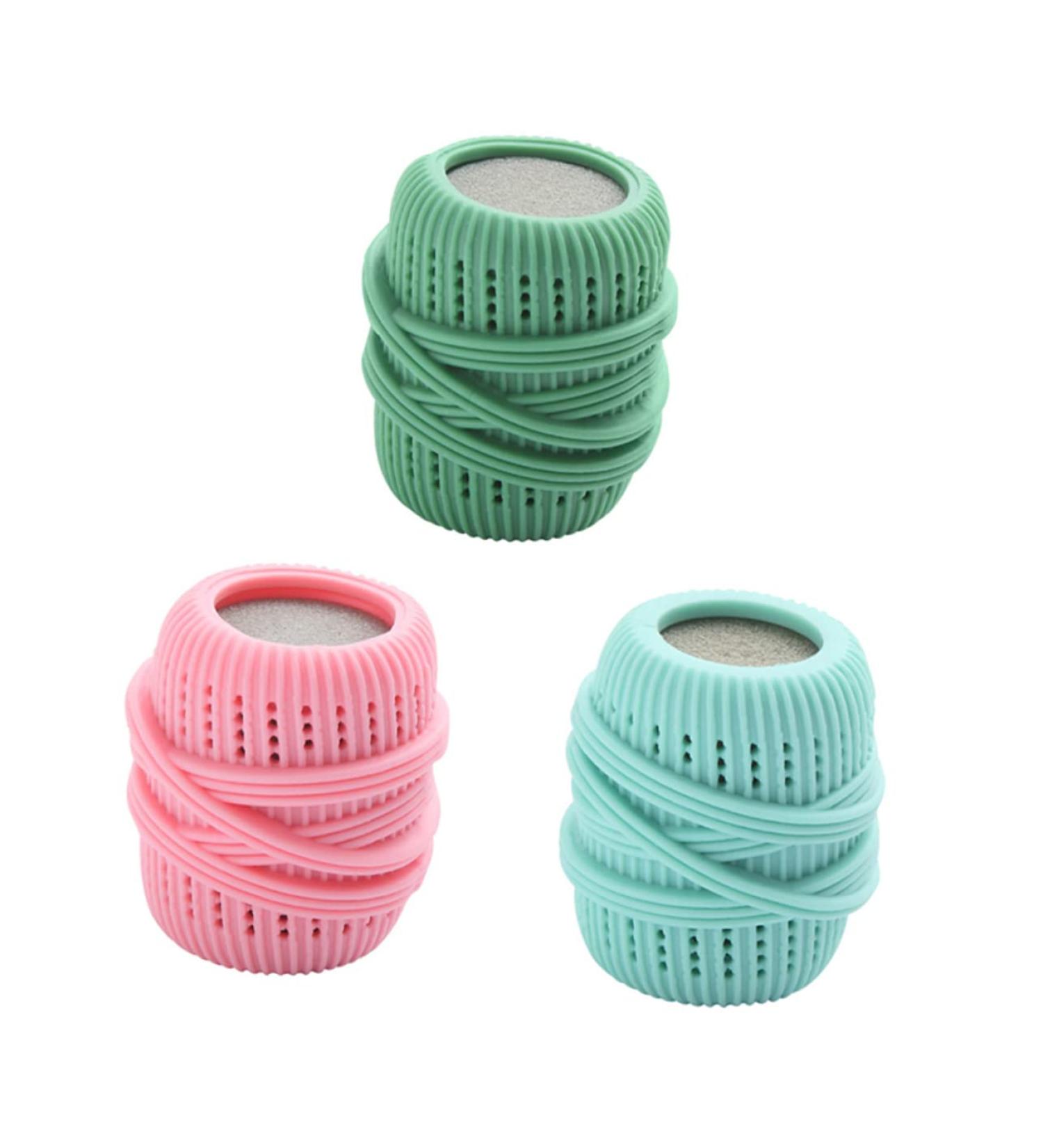 FRCOLOR 3pcs Set hair removal washer drying ball cleaning ball Washing Machine Soap fabric softener dispenser Winding laundry washing Anti-tangle Laundry ball detergent - Buy Online on SooperMarket.com