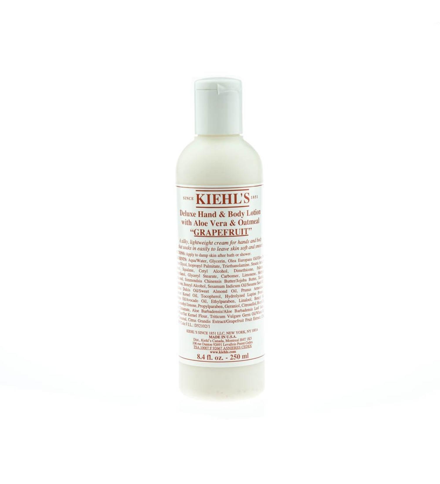 Kiehl's Hand & Body Lotion with Aloe Vera & Oatmeal - Grapefruit 8.4oz (250ml)
