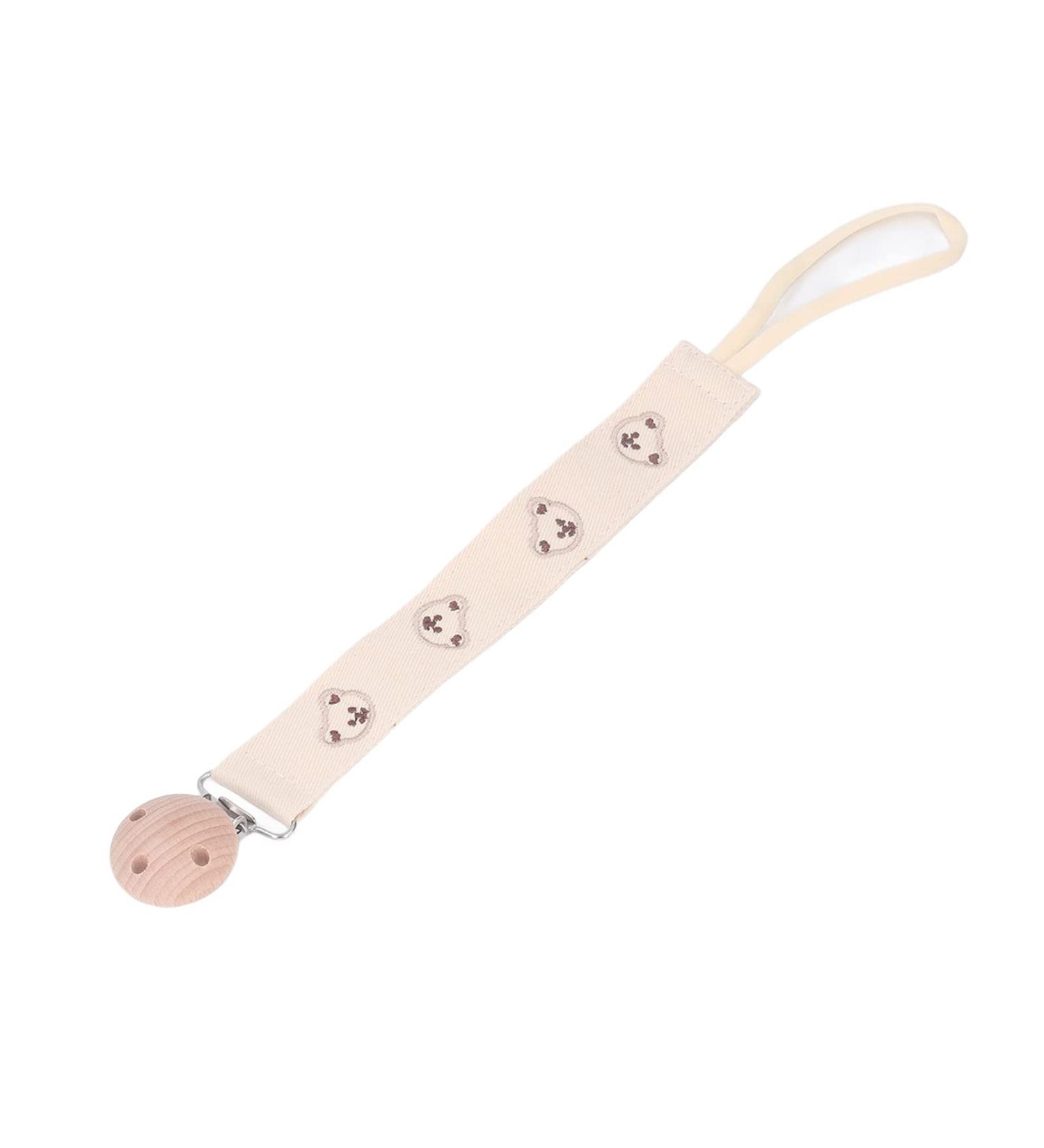 Soft Pacifier Holder Leash for Toddlers - Stylish Clip with Metal Buckle & Beautiful Patterns - International Shipping Available - Buy Online on SooperMarket.com