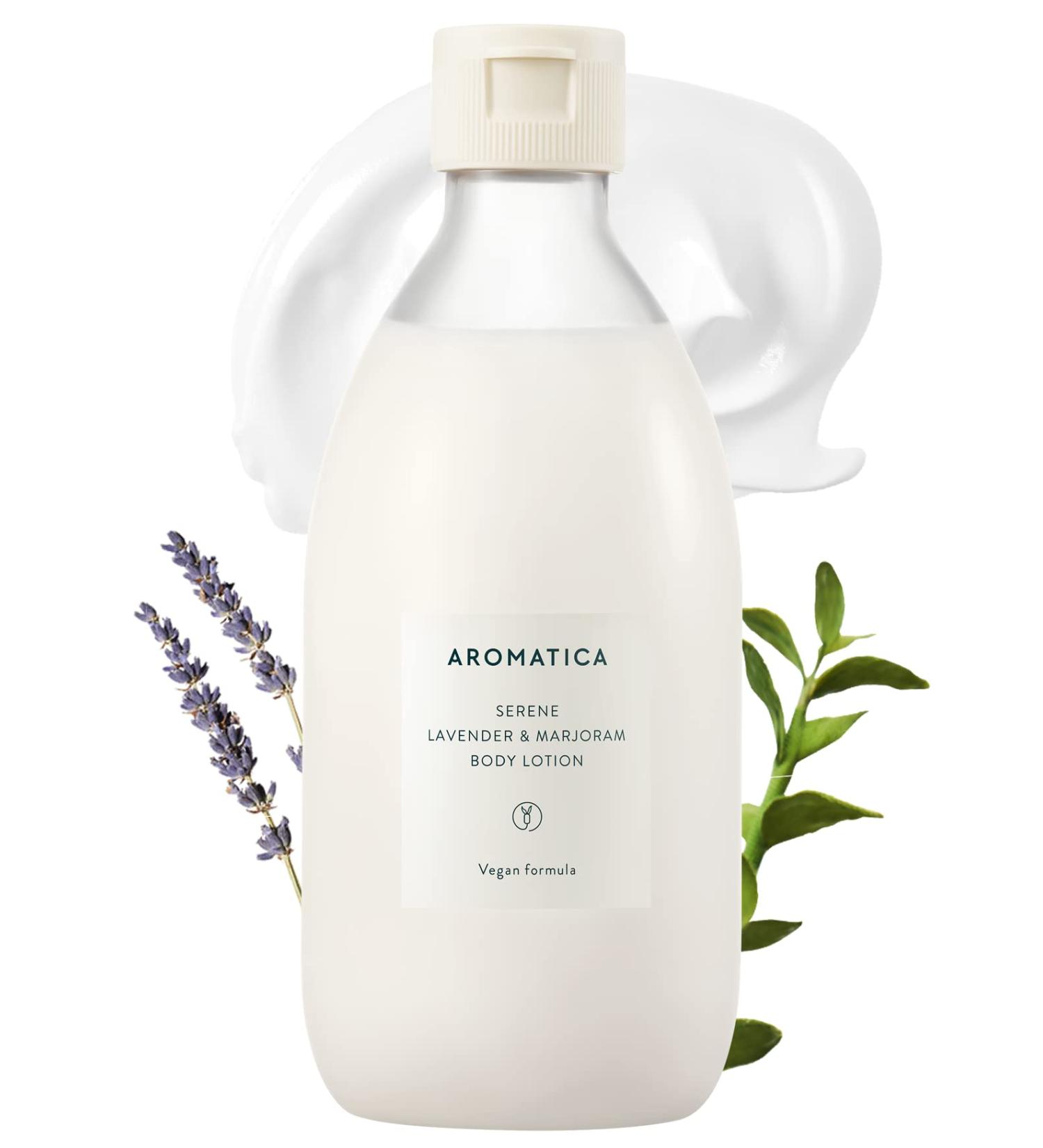 AROMATICA Serene Body Lotion - Lavender & Marjoram | Vegan Soothing Moisturizer for Normal to Dry Skin | Shea Butter 10.14oz / 300ml - Buy Online on SooperMarket.com