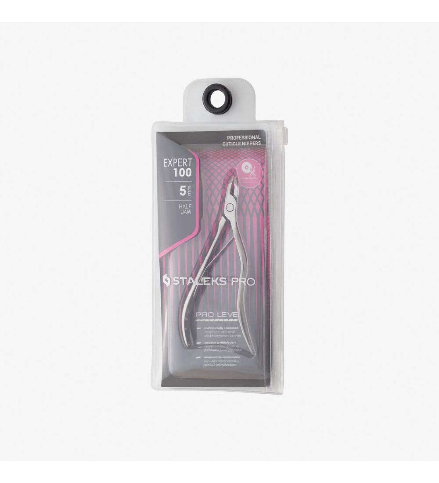 STALEKS Professional Cuticle Nippers Expert 100 (5mm) - Precision Nail Care Tools for Perfect Cuticles | International Shipping Available - Buy Online on SooperMarket.com
