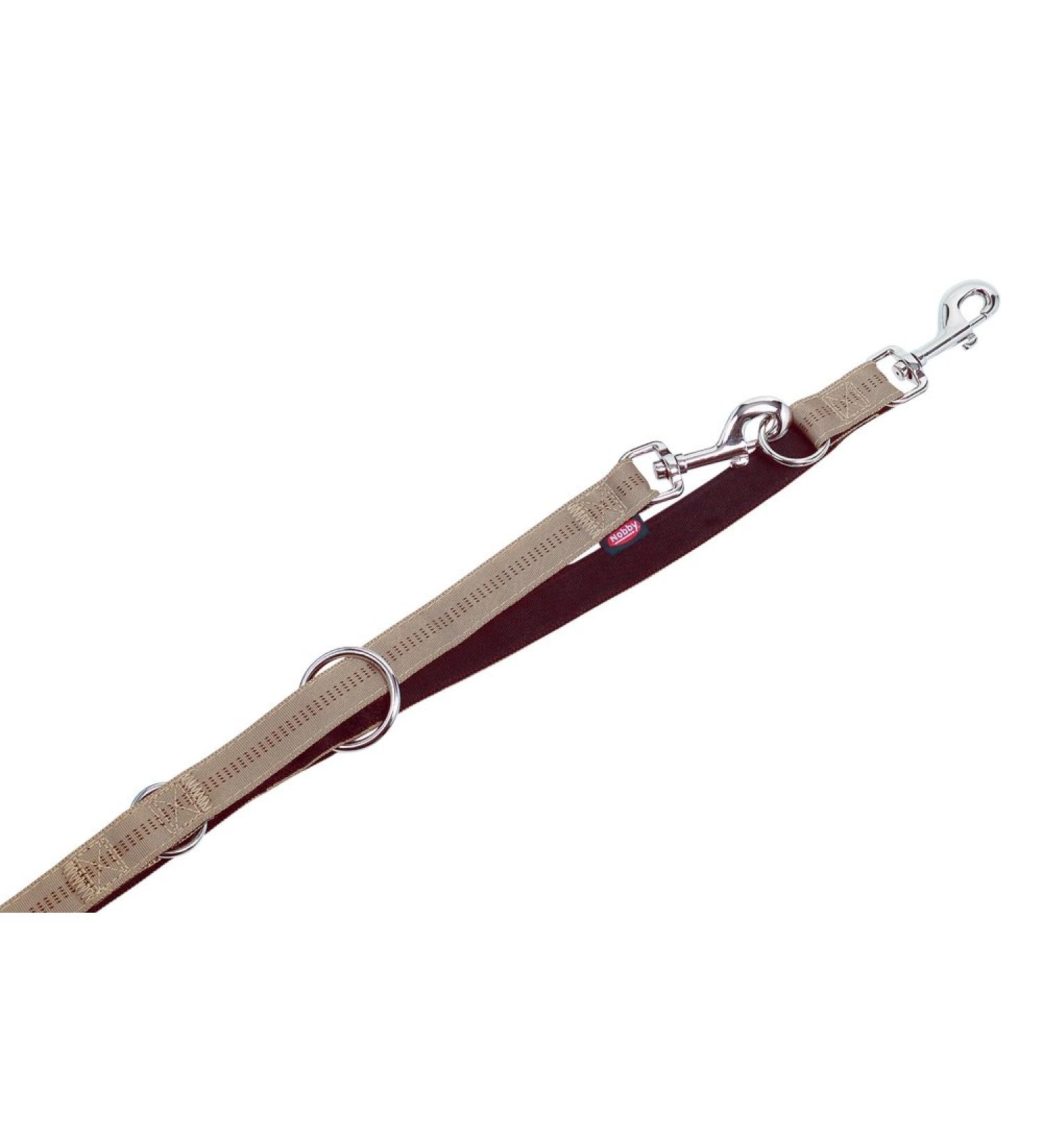 Nobby Soft Grip Leash - Beige/Chocolate 200cm Length 15mm Width | Durable & Comfortable Dog Leash - Buy Online on SooperMarket.com