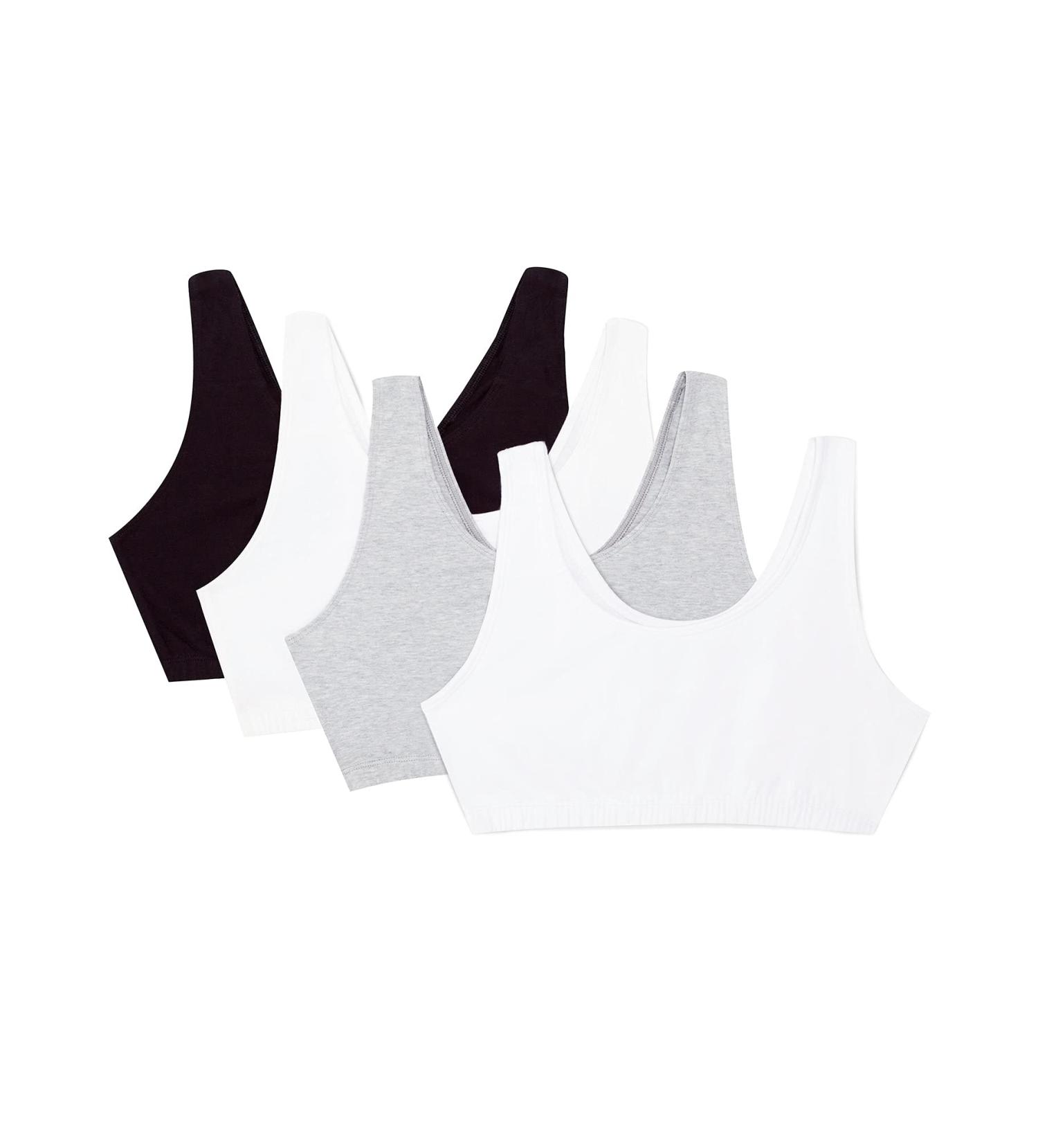 Fruit of the Loom Women's Tank Style Sports Bra Value Pack - Black/White/Heather Grey - 4-Pack - Size 42 - Buy Online on SooperMarket.com