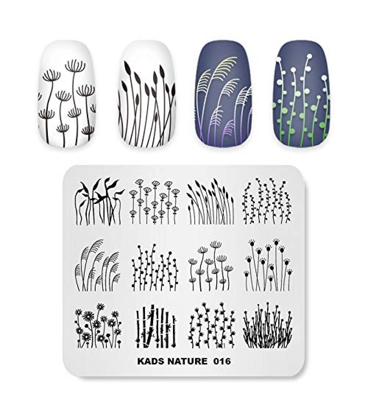 Nature Series Flowers Nail Art Stamping Plate - Alexnailart NA016 - Buy Online on SooperMarket.com