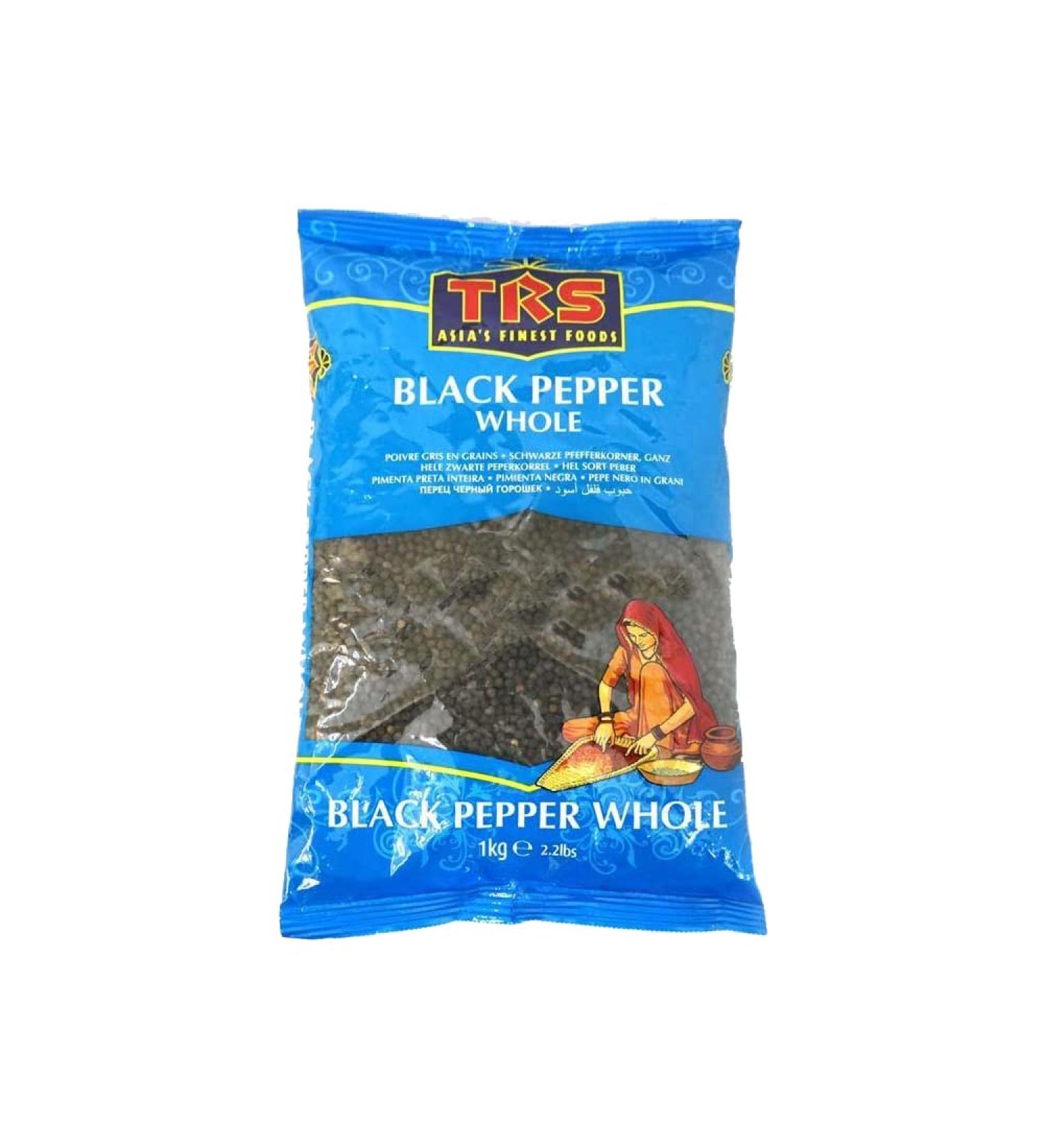 TRS Black Pepper Whole | 1KG | Whole Pepper | Gourmet Black Peppercorn | Peppercorns for Grinders |Ground Black Pepper |Indian Origin - Buy Online on SooperMarket.com
