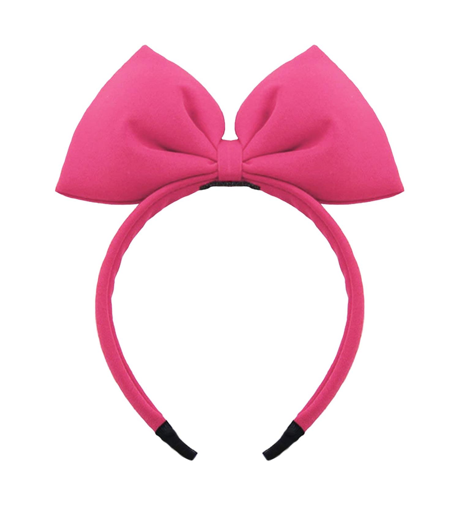 Rose Halloween Bow Headband | Big Bow Hair Hoop for Women | Fluffy Hairband for Christmas Party | Handmade Hair Accessory - Buy Online on SooperMarket.com