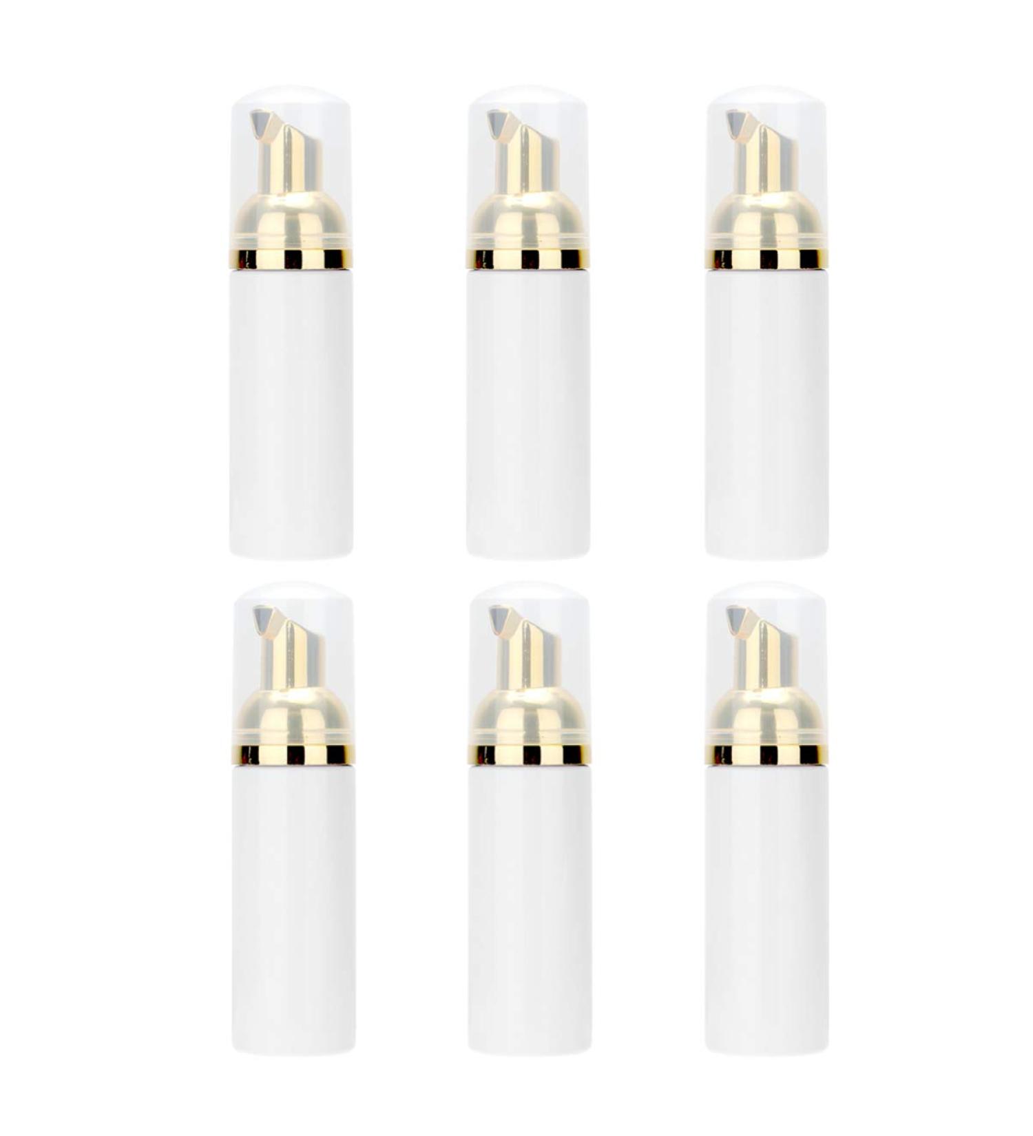 Plastic Airless Pump Bottles Refillable Lottion Bottle Soap Dispenser for Travel 6PCS(Gold) - Buy Online on SooperMarket.com