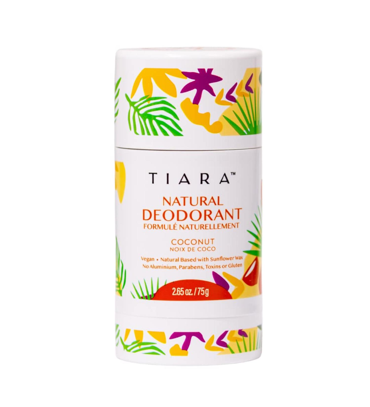 TIARA Coconut Natural Deodorant for Women 75g | Aluminum and Paraben Free Scented Deodorant | Long Lasting Formula for Women's Armpit Microbiome - Buy Online on SooperMarket.com