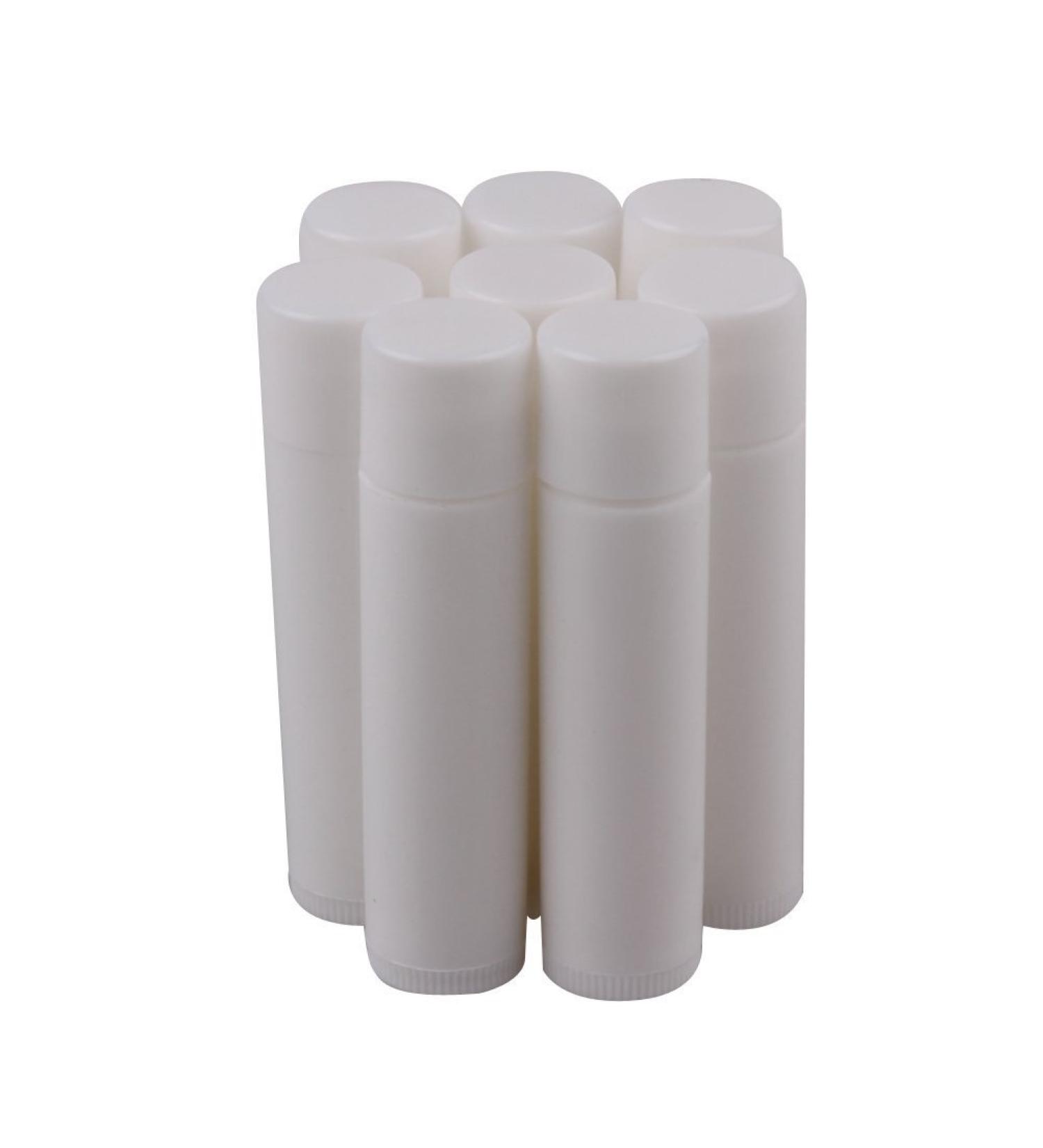 Buy HugeStore 5ML White Empty Plastic Lip Balm Tubes - 50pcs Lipstick Containers with Caps for eCommerce Shipping Worldwide - Buy Online on SooperMarket.com