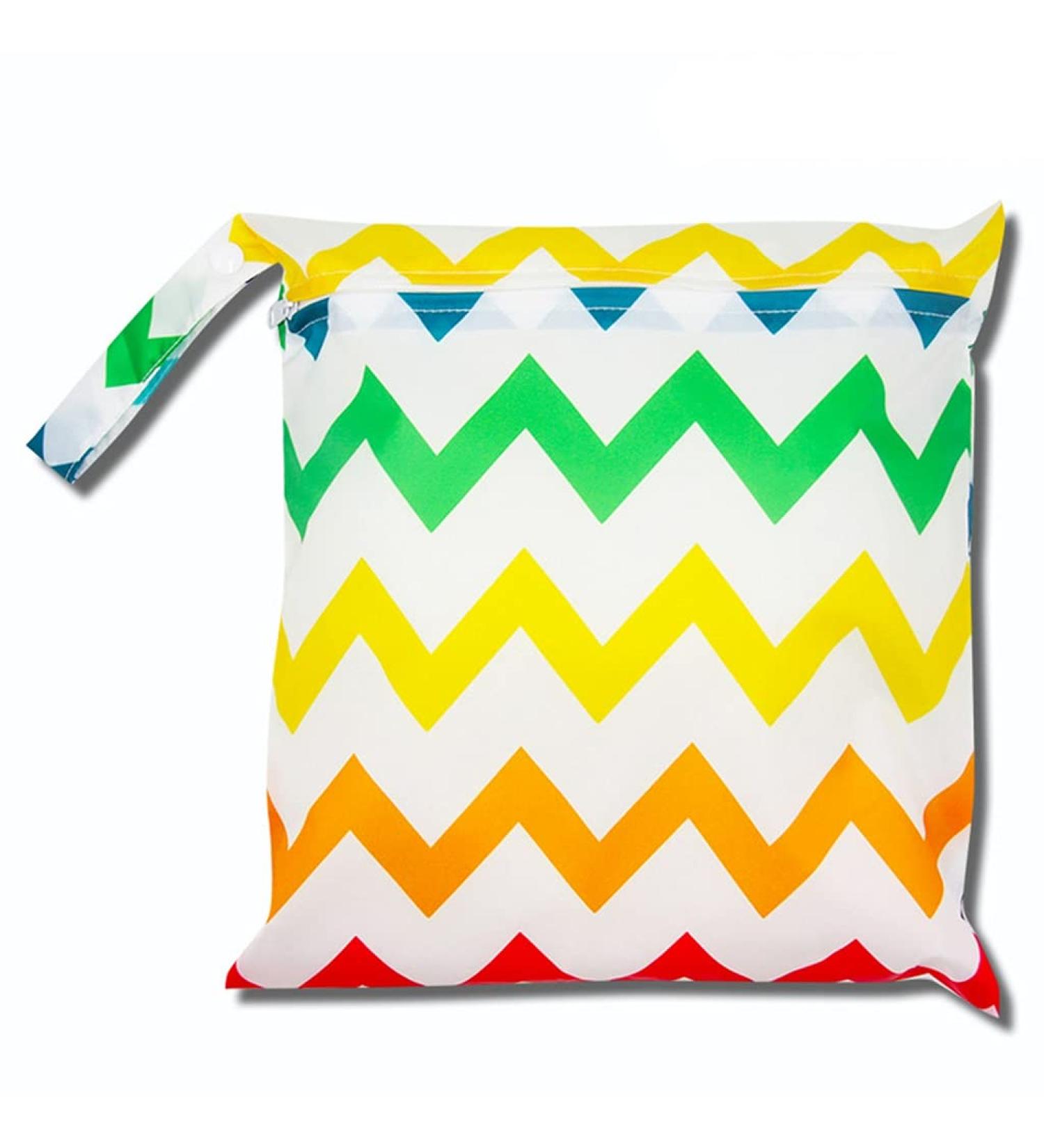 Egurs Wetbag Waterproof Reusable Diaper Bag | Nappy Bag Color Stripes | Eco-Friendly & Stylish | International Shipping - Buy Online on SooperMarket.com