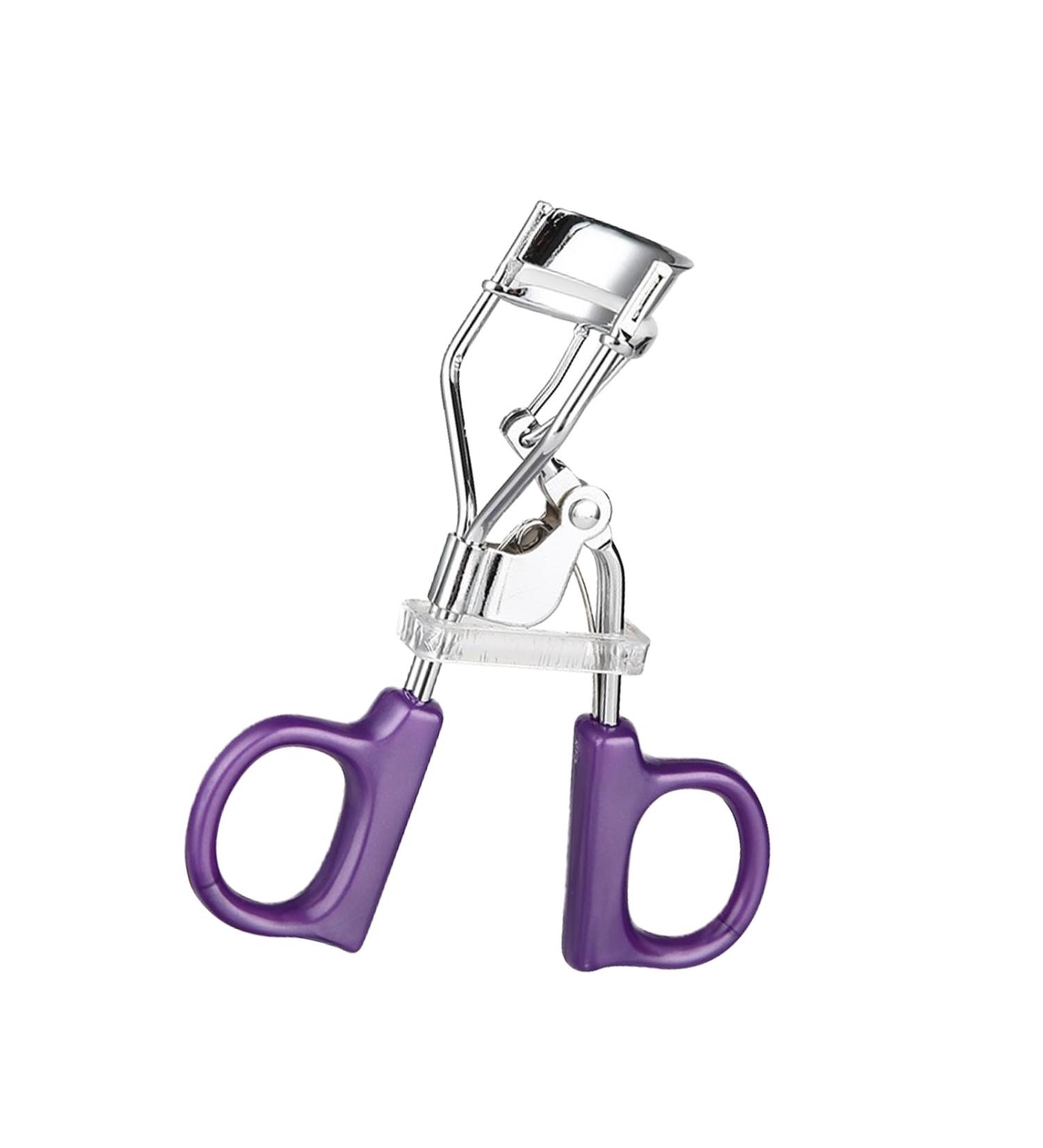 Metal Eyelash Curler Curl Up Lash Curler Long Lasting Eyelash Makeup Tool with Spring Assist Silicone Pad Lifted Eye Lash Curlers for Girls and Women Fits All Eye Shape(Purple) - Buy Online on SooperMarket.com