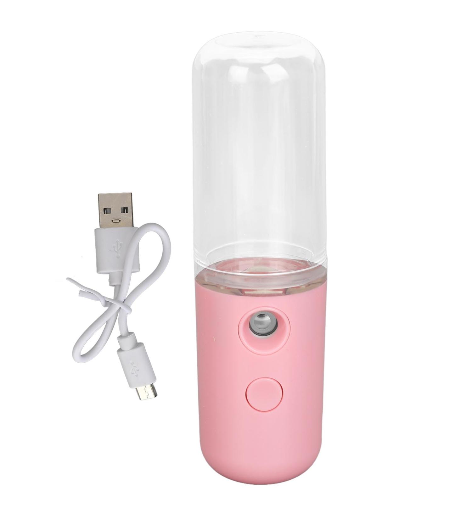 Nano Facial Mist Sprayer - Hydrating Makeup & Moisturizing Humidifier for Skin Care - Pink | International Shipping - Buy Online on SooperMarket.com