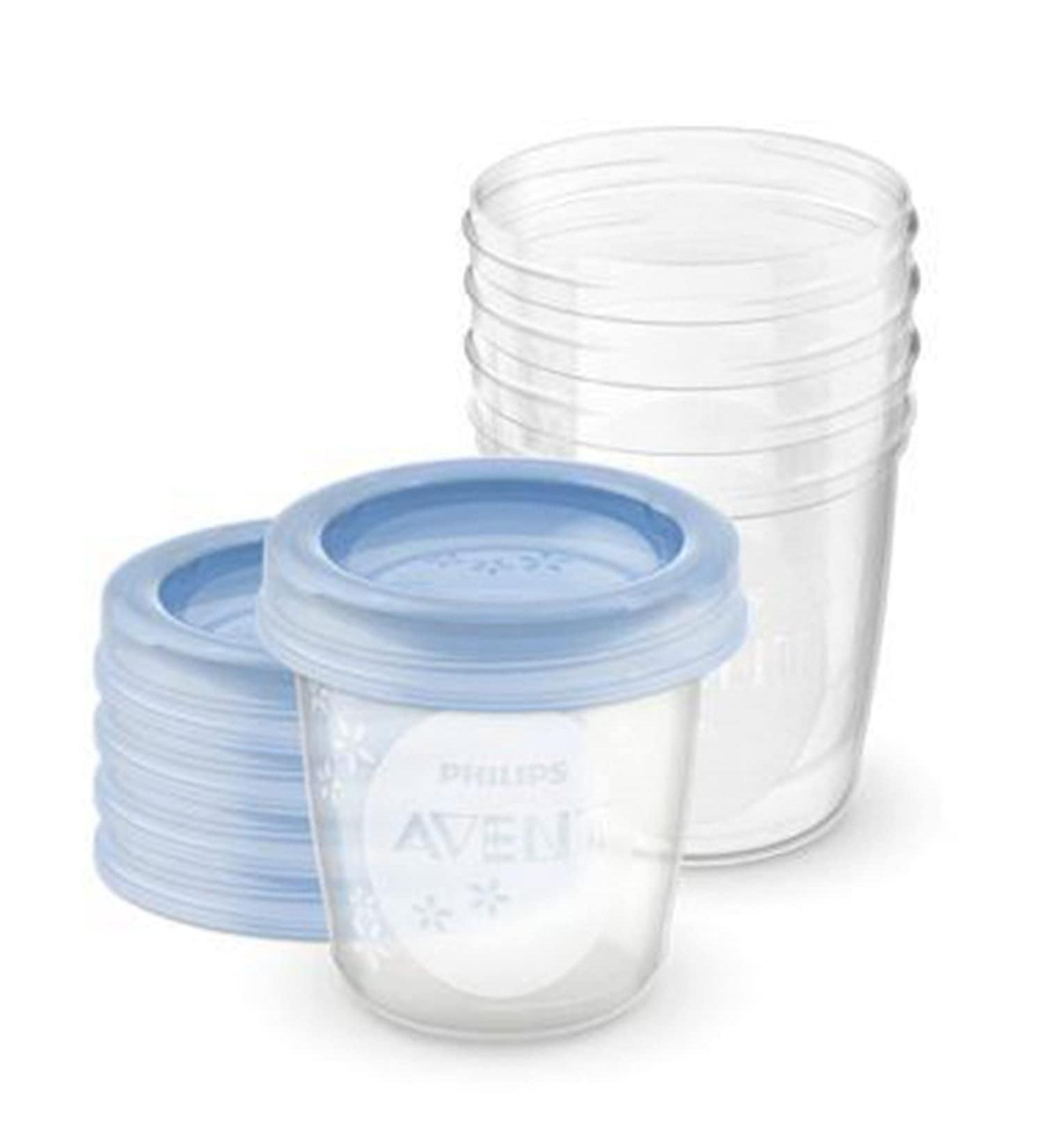 Philips Avent Reusable Breast Milk Storage Cups (5 x 180 ml) - 5 Count Pack | Transparent BPA-Free Containers for Breastfeeding Moms - Buy Online on SooperMarket.com