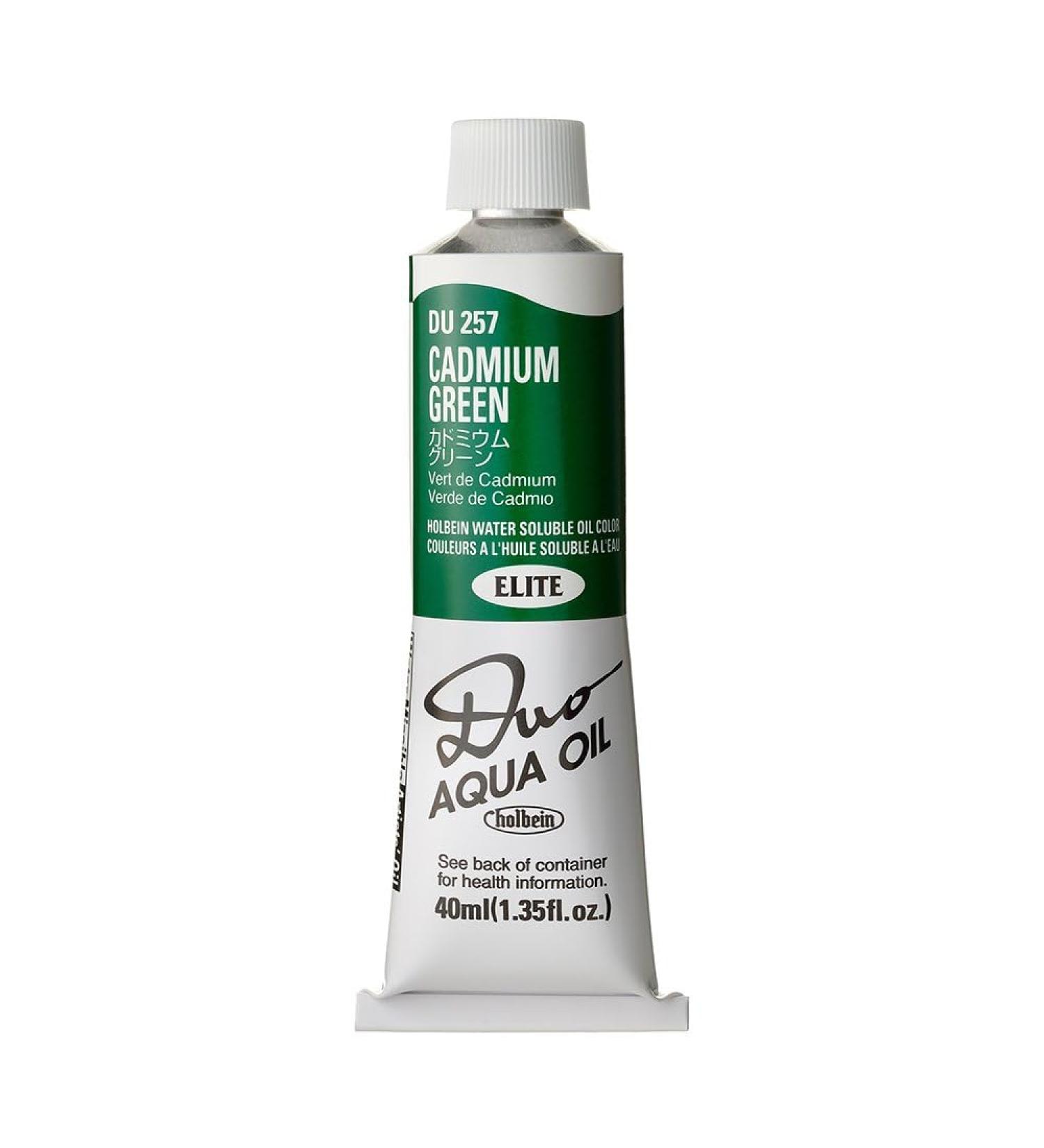Holbein Duo Watersoluble Oil Colors - Cadmium Green (N) - 40ml Tube