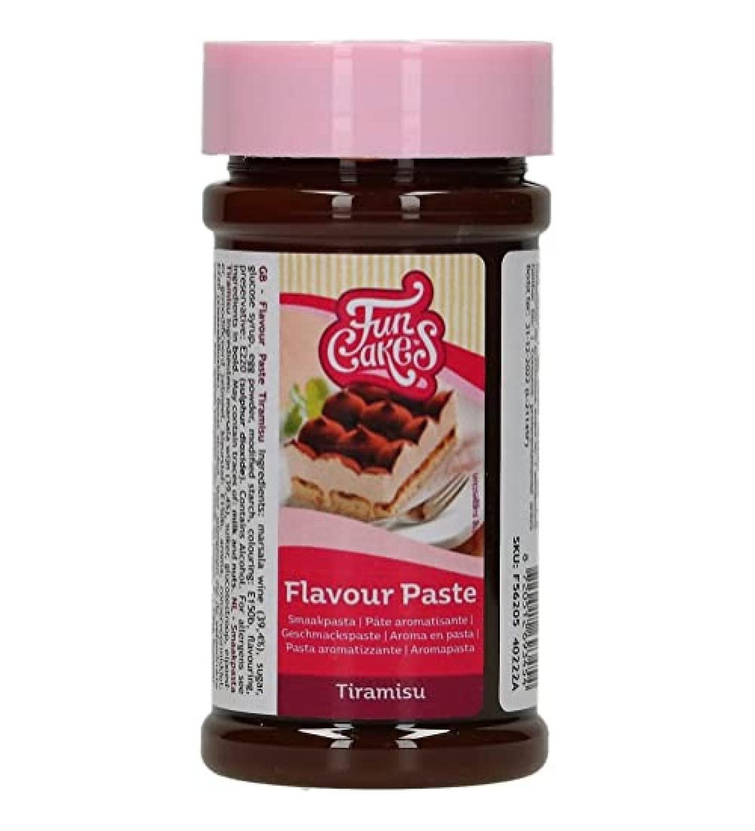 Funcakes taste touch tiramisu: food paste great taste perfect for decorating cakes suitable for dough and fillings.100 g.