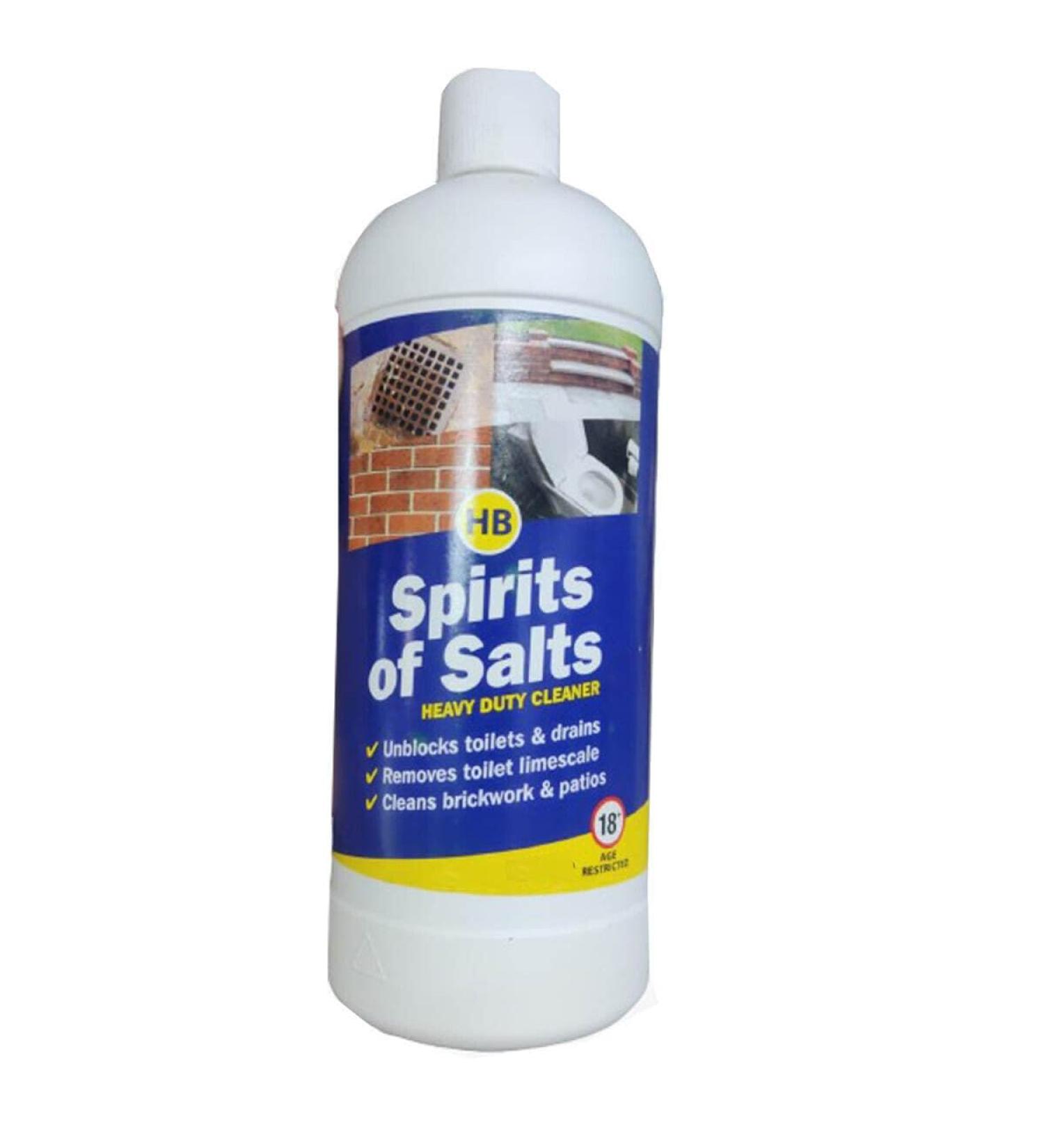 2x 500ml Traditional Spirit of Salt Multi-Purpose Drain Cleaner Dissolves Effectively Unblock Toilets & Drains Unblocker Remove Stubborn Limescale Buildup In Toilets - Buy Online on SooperMarket.com