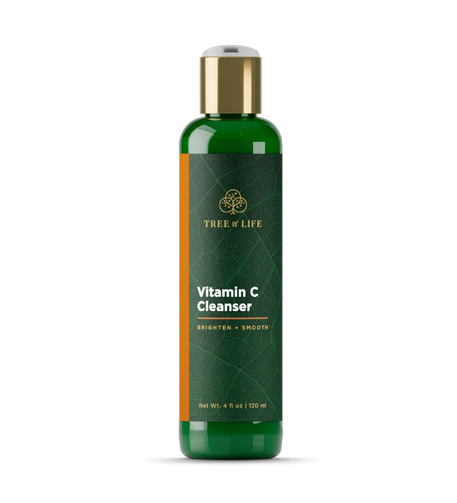 NEW LOOK Tree of Life Vitamin C Brightening Facial Cleanser - Gentle Vitamin E Tea Tree Oil & Rosehip Skin Care - Dermatologist-Tested 4 Fl Oz - International Shipping Available - Buy Online on SooperMarket.com