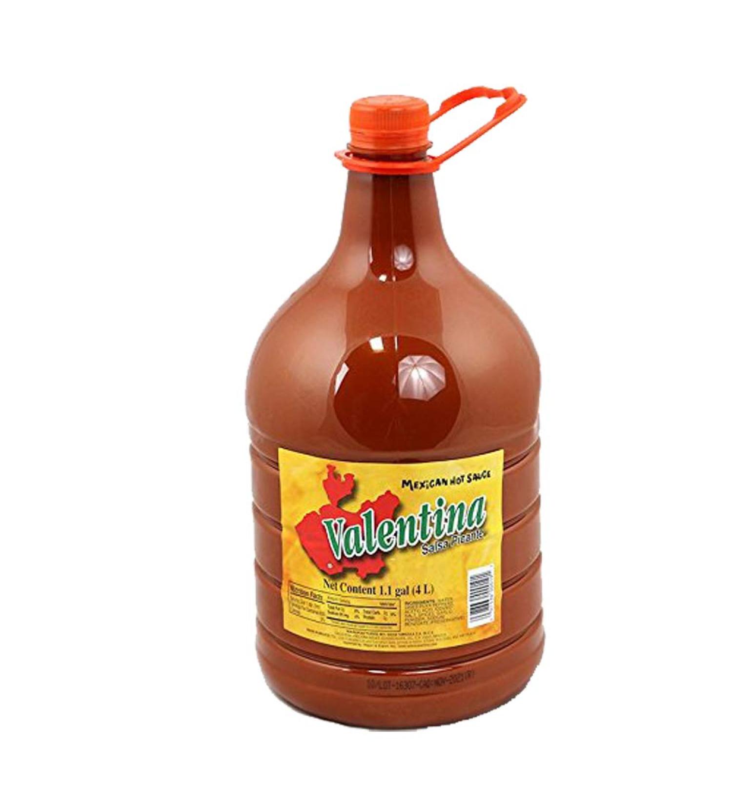 Valentina Mexican Hot Chile Sauce 4L (1.1 Gal) - Spicy Salsa Seasoning Salt Spice Mix for Chips & Snacks - 135.25 Fl Oz (1 Pack) - Buy Online on SooperMarket.com