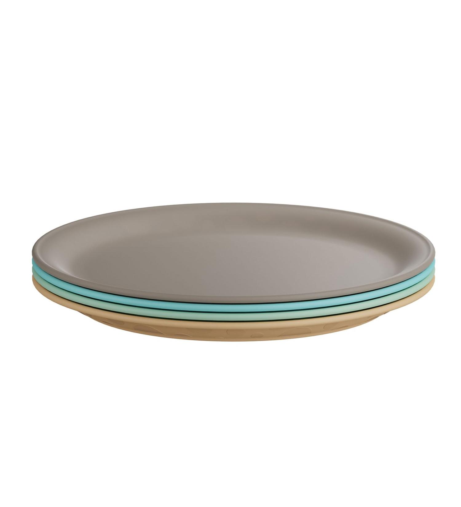 Nip Baby & Children's Plate Set | Dishwasher-Safe BPA-Free Extra Flat Dishes | Perfect Coast Start Matte Colors - Buy Online on SooperMarket.com