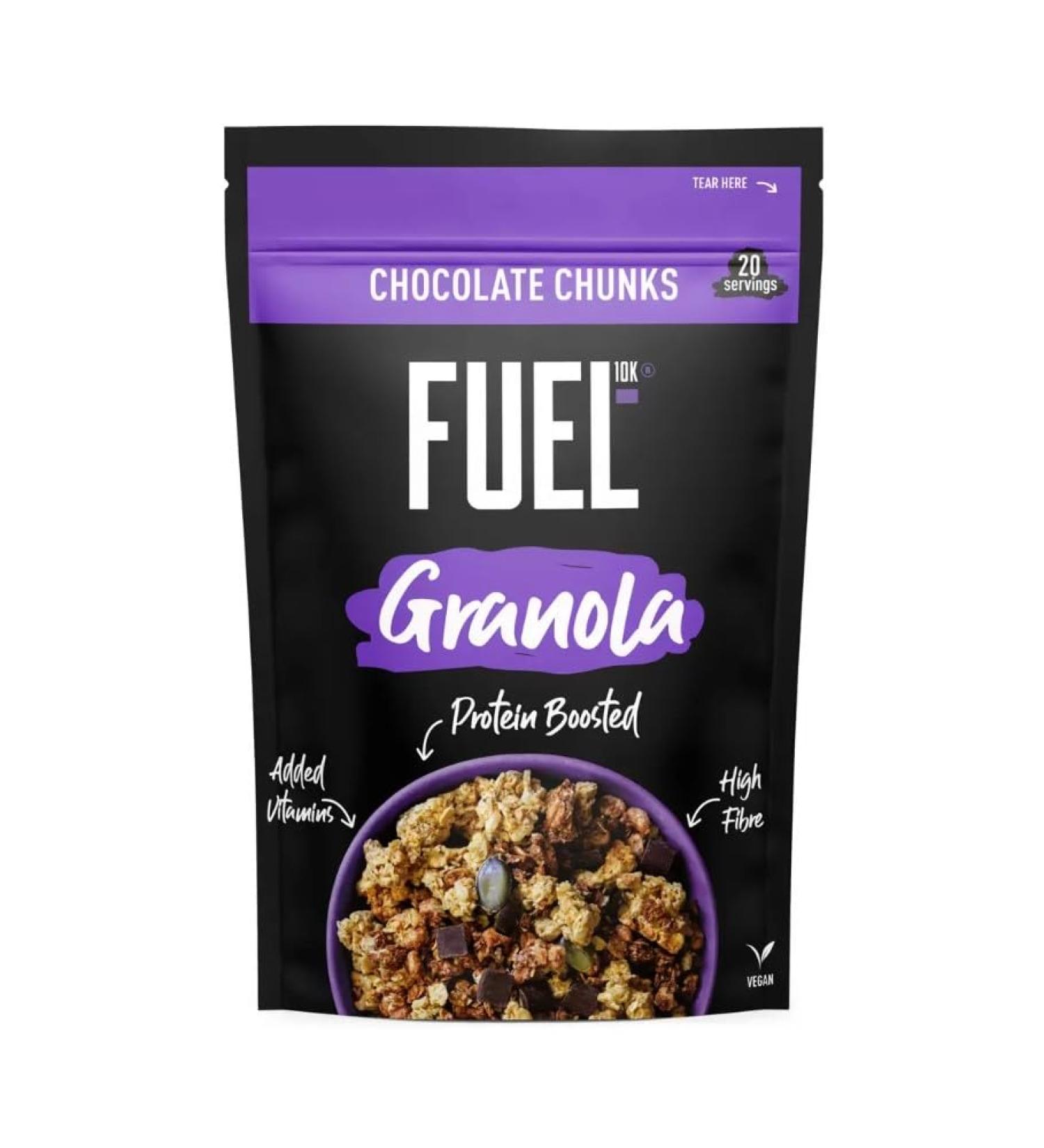 Fuel10k Chocolate Granola Porridge Oats 1kg Muesli Protein 50% Cocoa Solid Breakfast with Welari Thank You Card (1pack) - Buy Online on SooperMarket.com