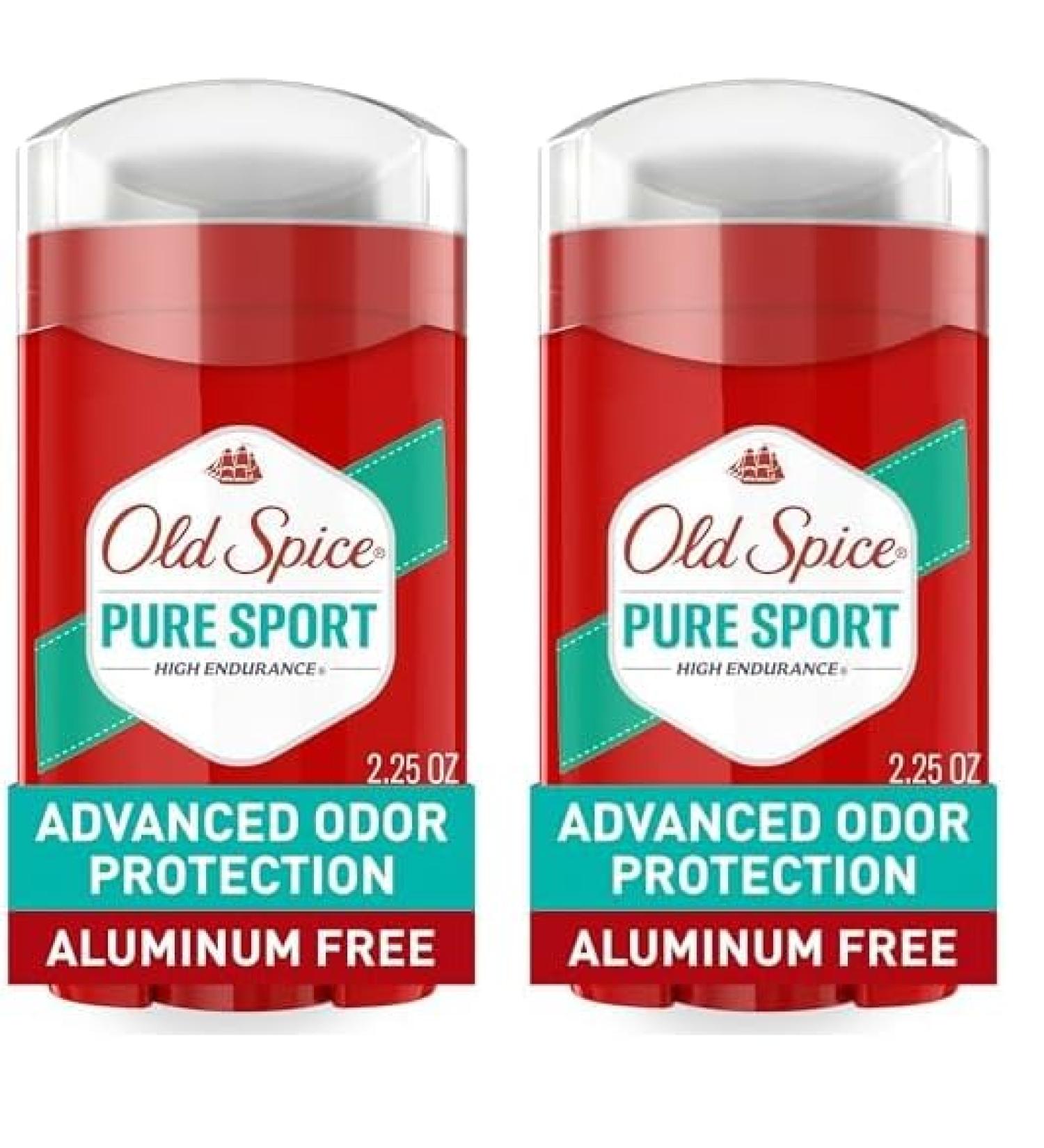 Buy Old Spice High Endurance Deodorant for Men - Pure Sport Scent (Pack of 2) | International Shipping Available - Buy Online on SooperMarket.com