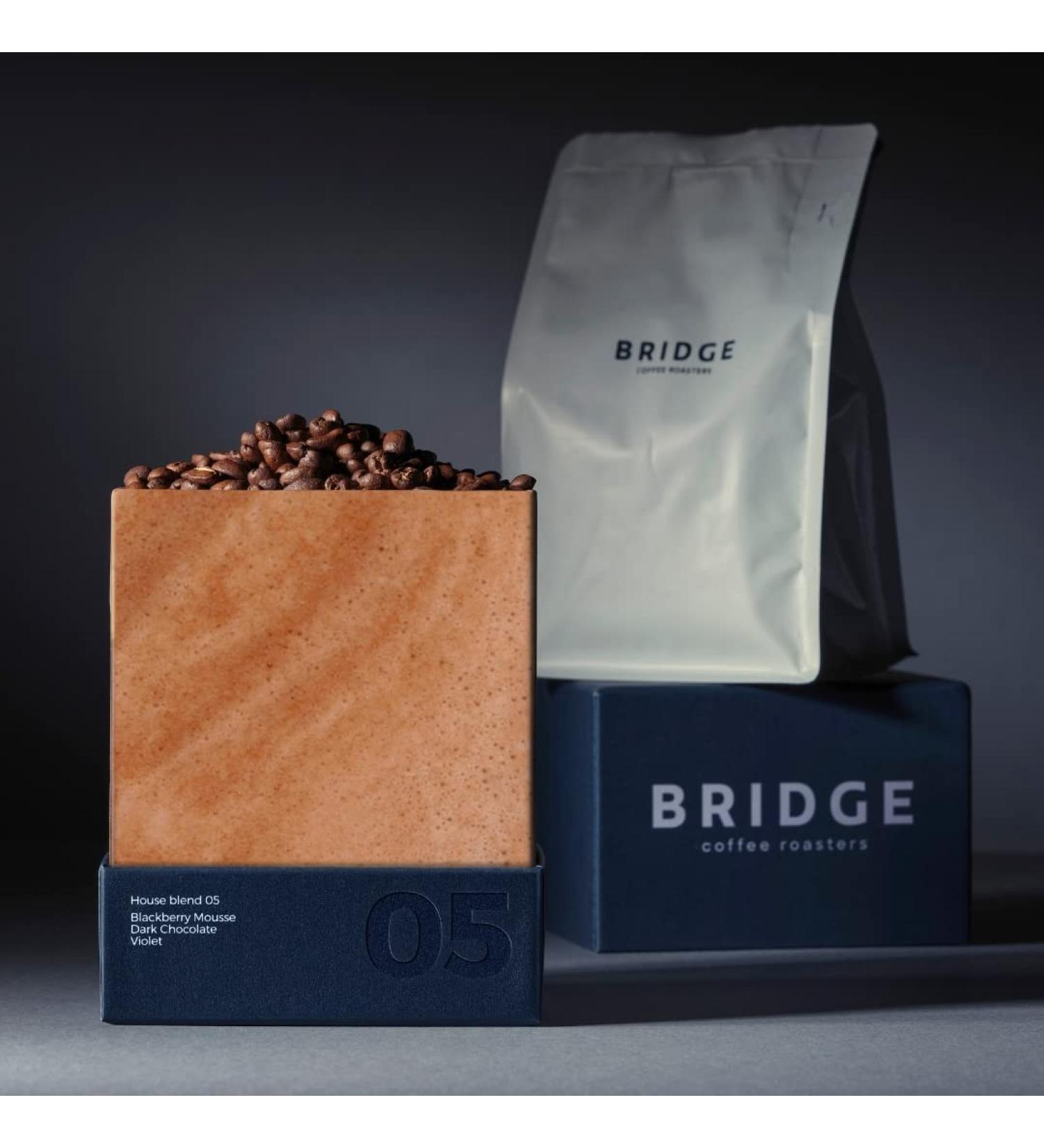Bridge Coffee Roasters | House Blend 05 | 250g Medium Roast Colombia/Ethiopia Coffee | 100% Arabica Espresso Coffee Beans | Freshly Roasted Speciality Coffee (Espresso 500g) - Buy Online on SooperMarket.com