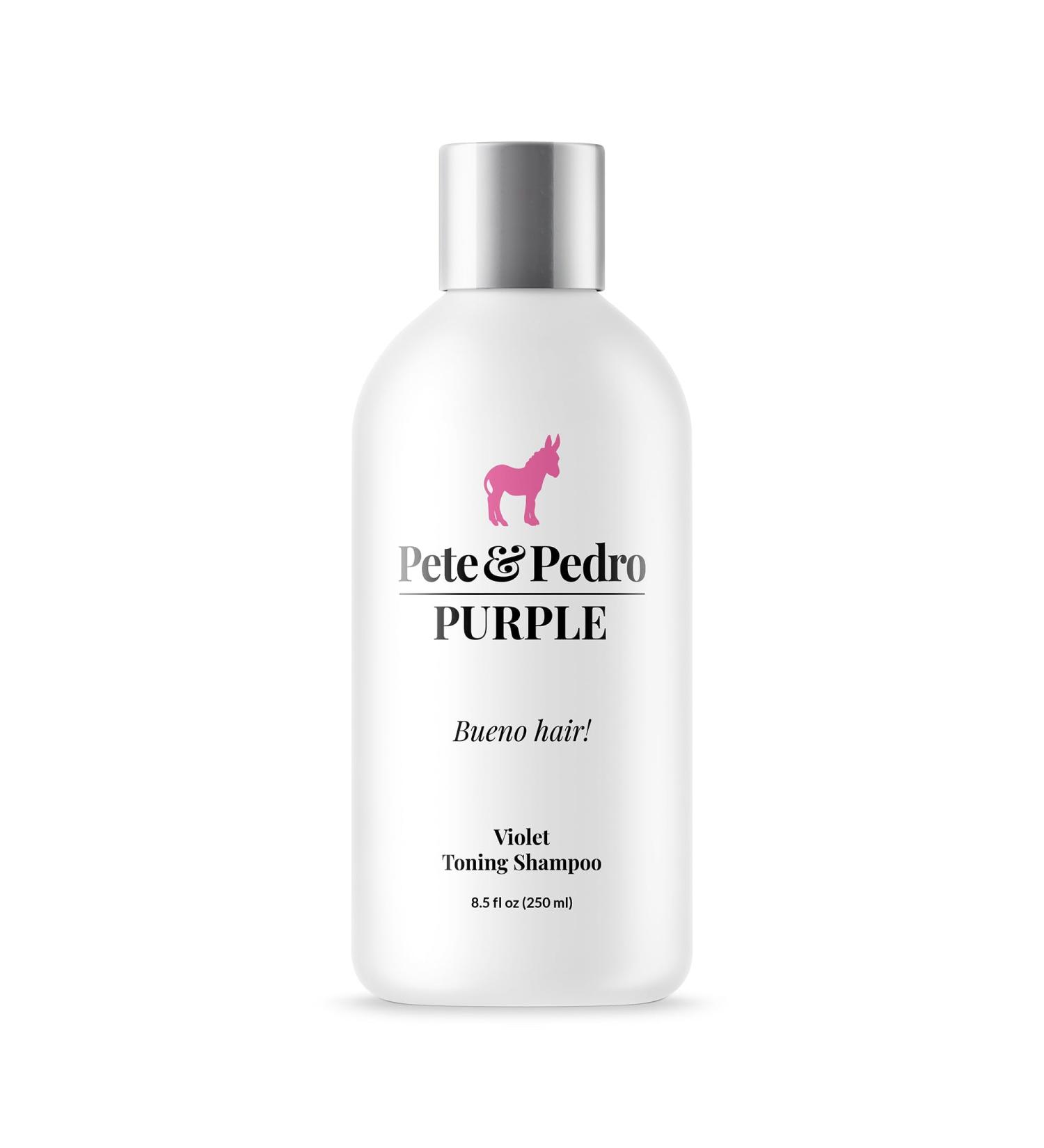 Pete & Pedro Purple Shampoo | Violet Toning Shampoo for Color Treated Hair | Eliminate Brassiness for Blondes & Grays | Shark Tank Featured 8.5 oz - Buy Online on SooperMarket.com