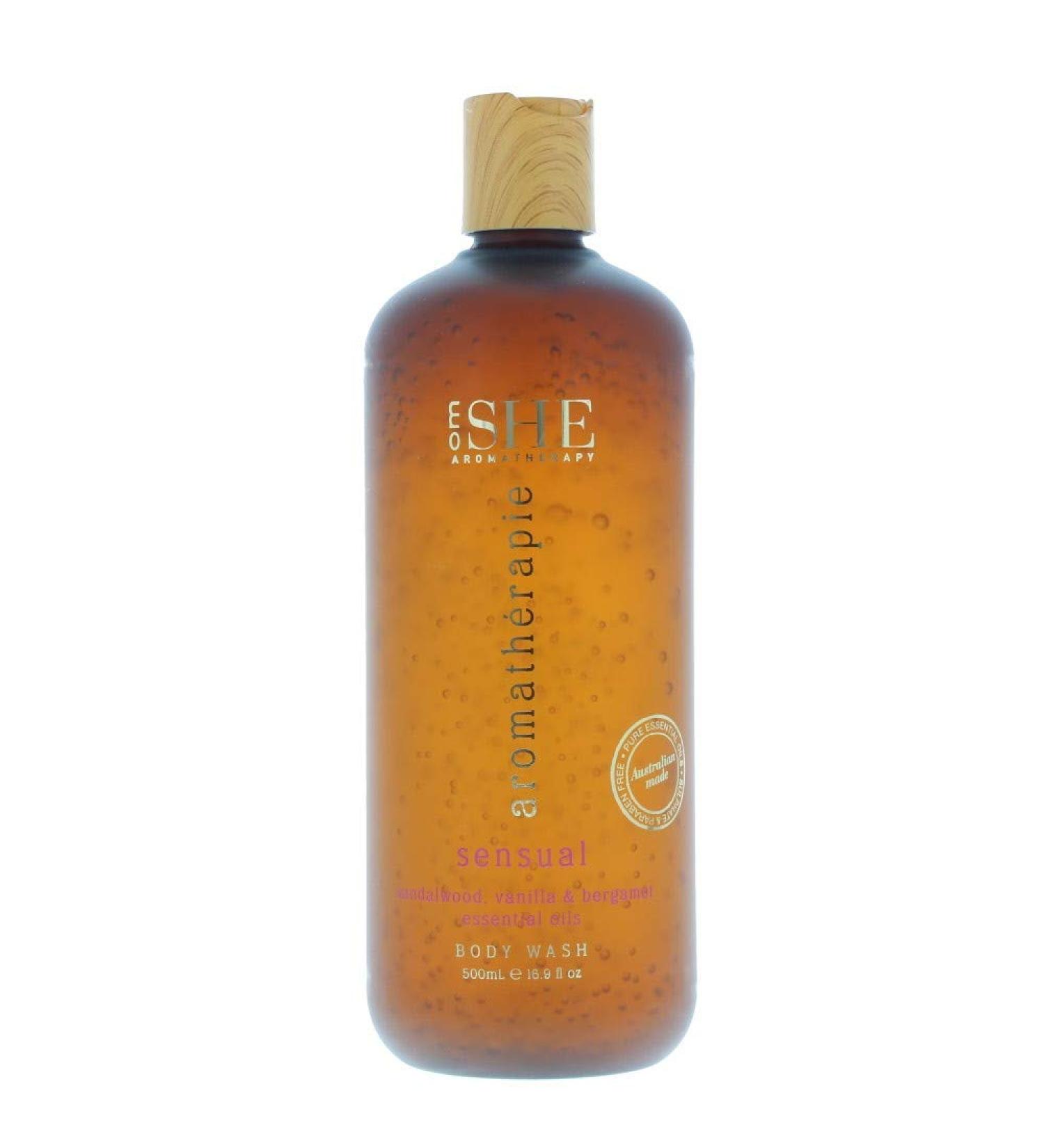 Om She Om She Aromatherapie Sensual Body Wash 500ml Sandalwood Vanilla & Bergamot