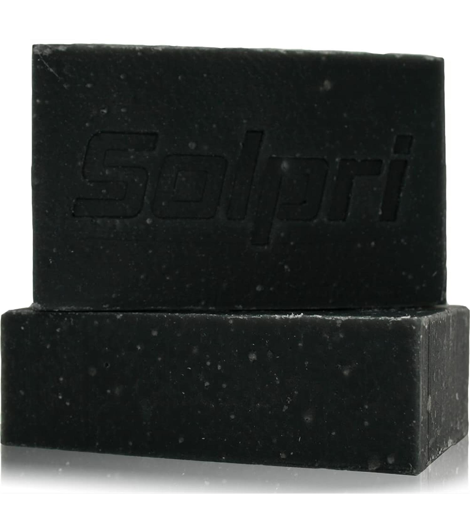 Solpri Shield Exfoliating Charcoal Soap Bar for Athjsonlete's Foot - Lemongrass Tea Tree - 4 oz (2 Pack) - Buy Online on SooperMarket.com