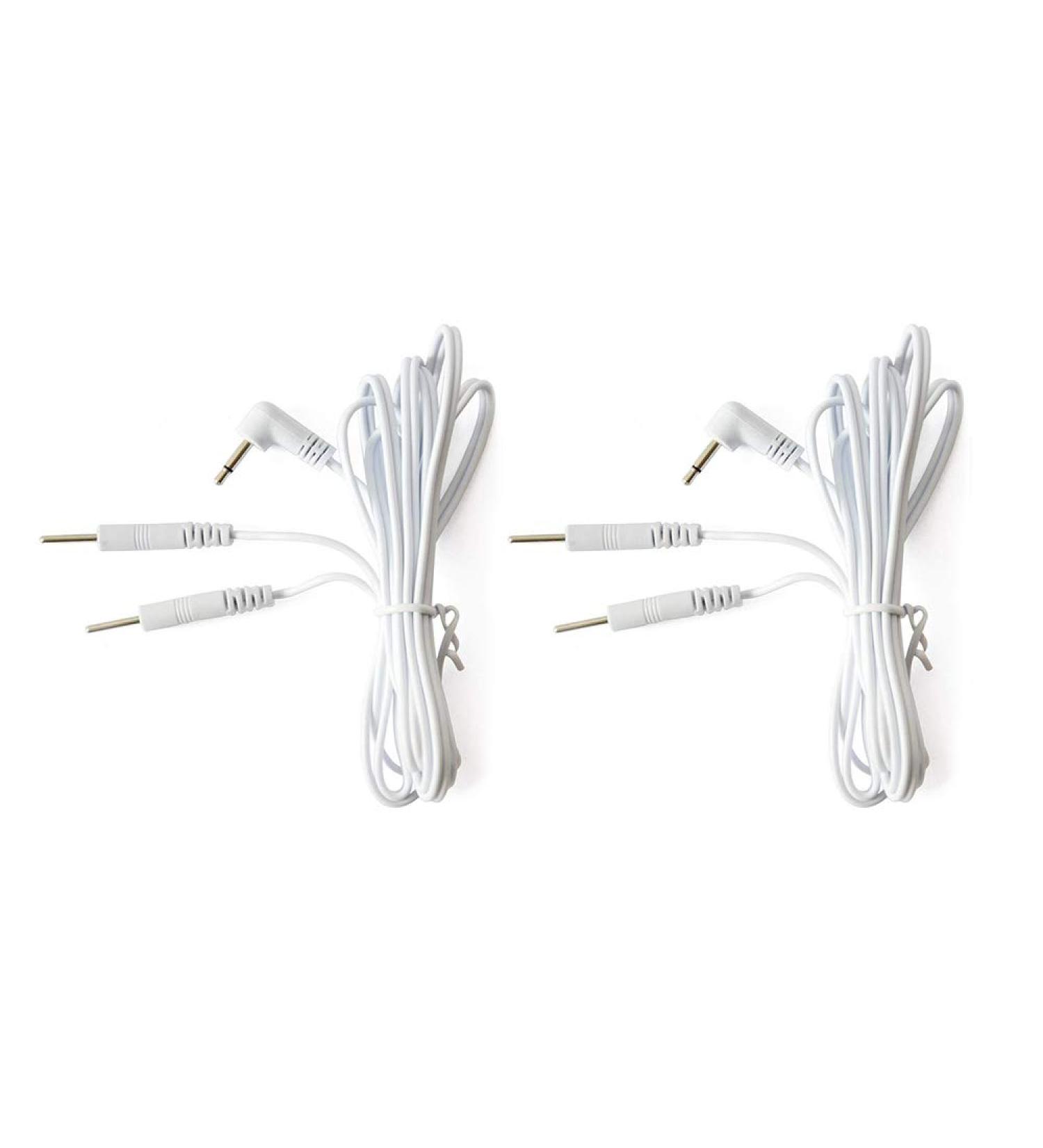 TENS Unit Replacement Cords 2.5mm 2 Pins - 60'' Length - Pack of 2 | Compatible with TENS/EMS Machines - Buy Online on SooperMarket.com