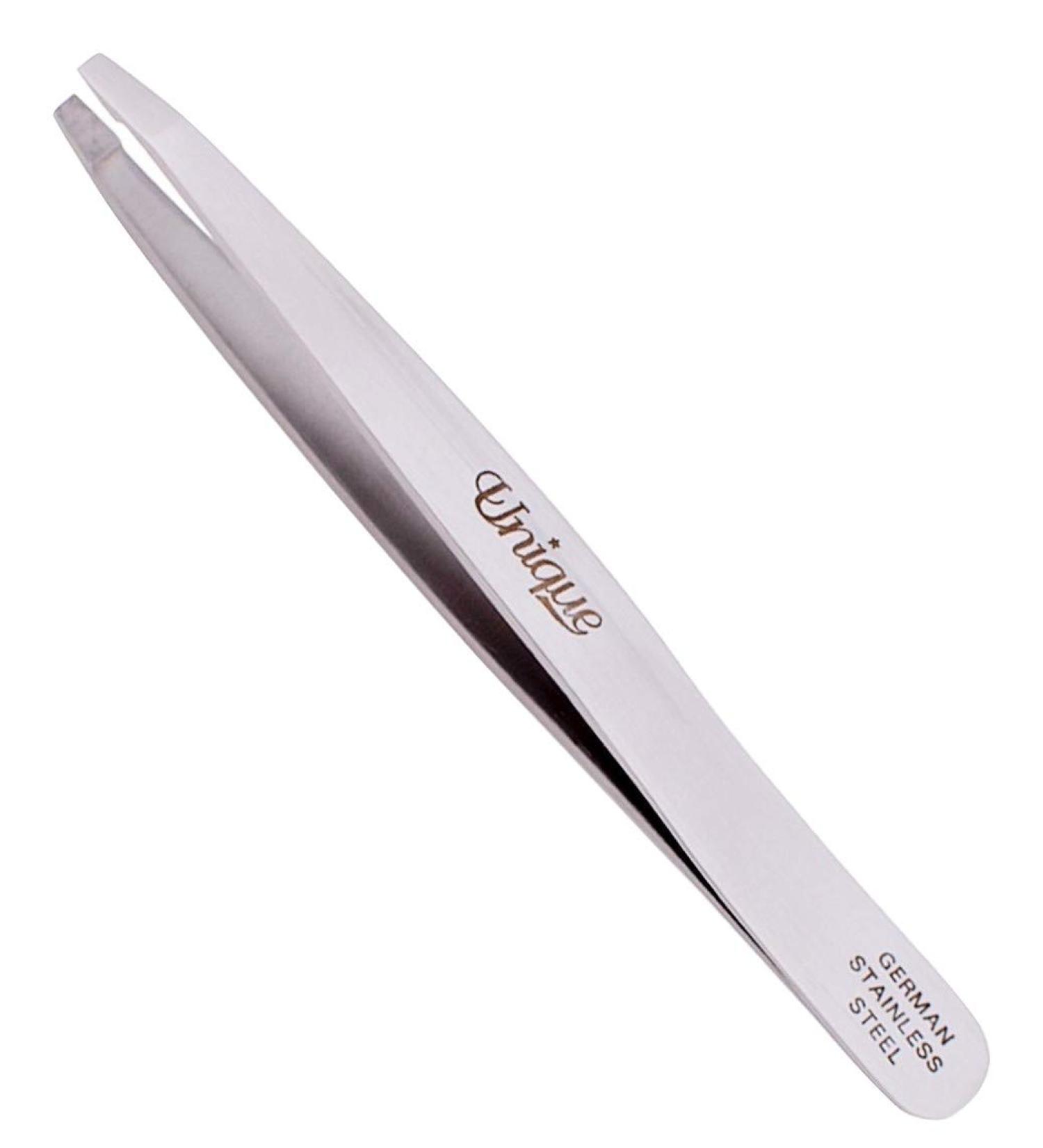 Tweezers - Eyebrow Flat Square Tip Tweezer - German Stainless Steel  Hair Plucking  Facial - By The Unique Edge