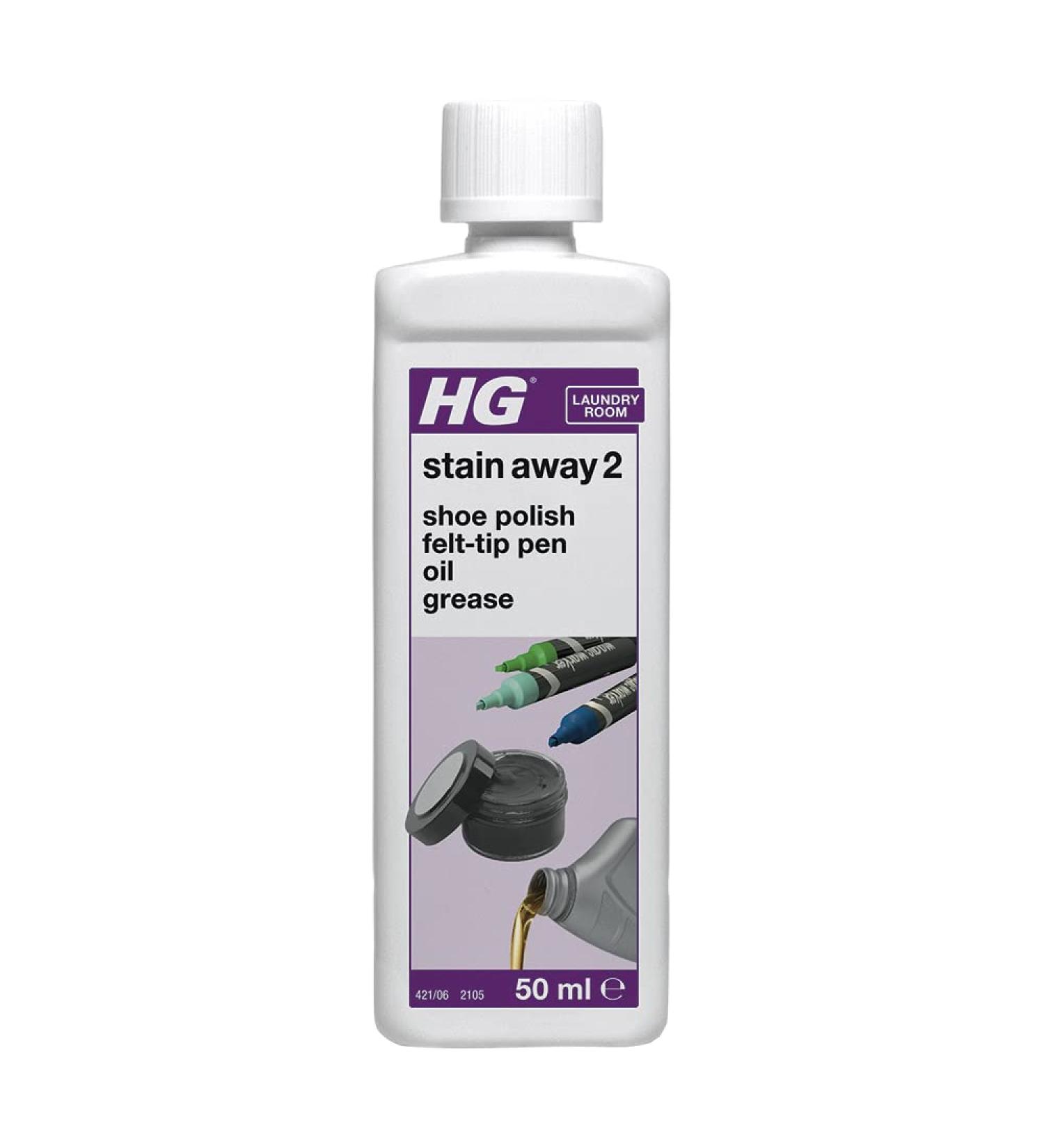 HG Stain Away 2 - Removes Shoe Polish, Felt-Tip Pen, Oil & Grease - 50ml (421005106) - Buy Online on SooperMarket.com