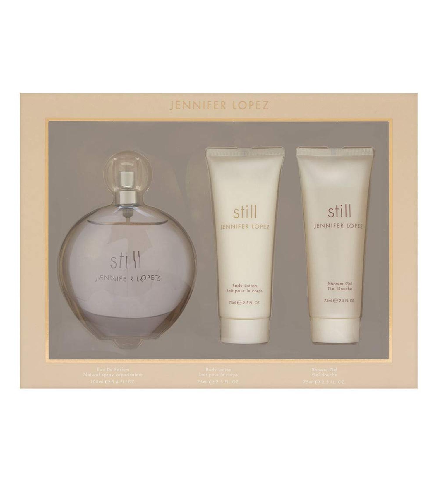 Still By Jennifer Lopez | 3 Piece Gift Set - 3.4 Oz Eau De Parfum Spray 2.5 Oz Shower Gel 2.5 Oz Body Lotion | Fragrance For Women Orange 3 Piece Set
