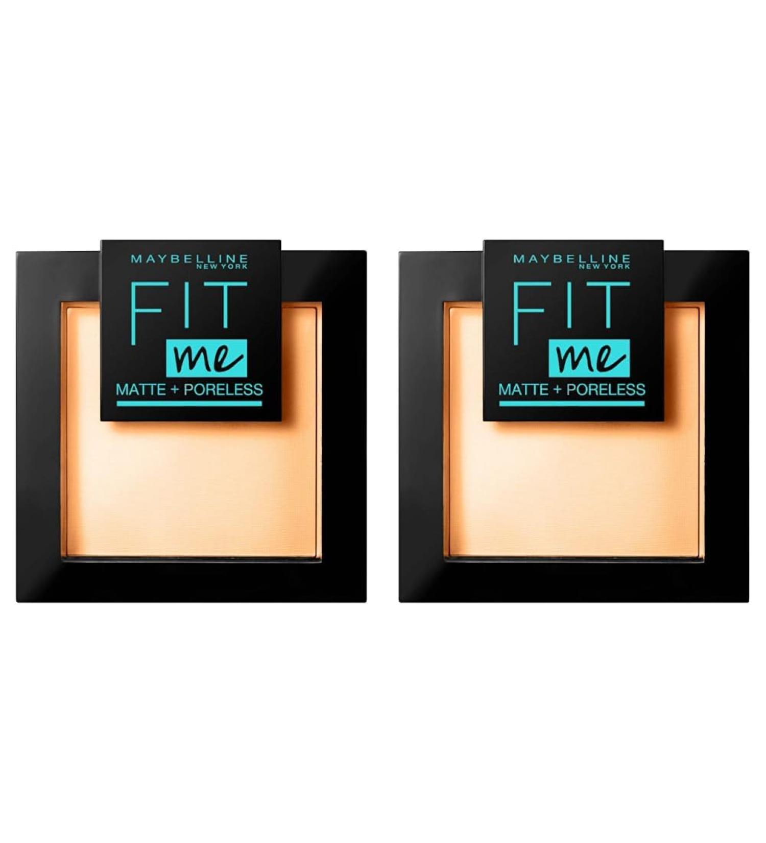 Buy Maybelline Fit Me Matte + Poreless Powder No. 250 Sun Beige | Long-Lasting Mattifying Formula - 2 Pack (9g each) - International Shipping Available - Buy Online on SooperMarket.com