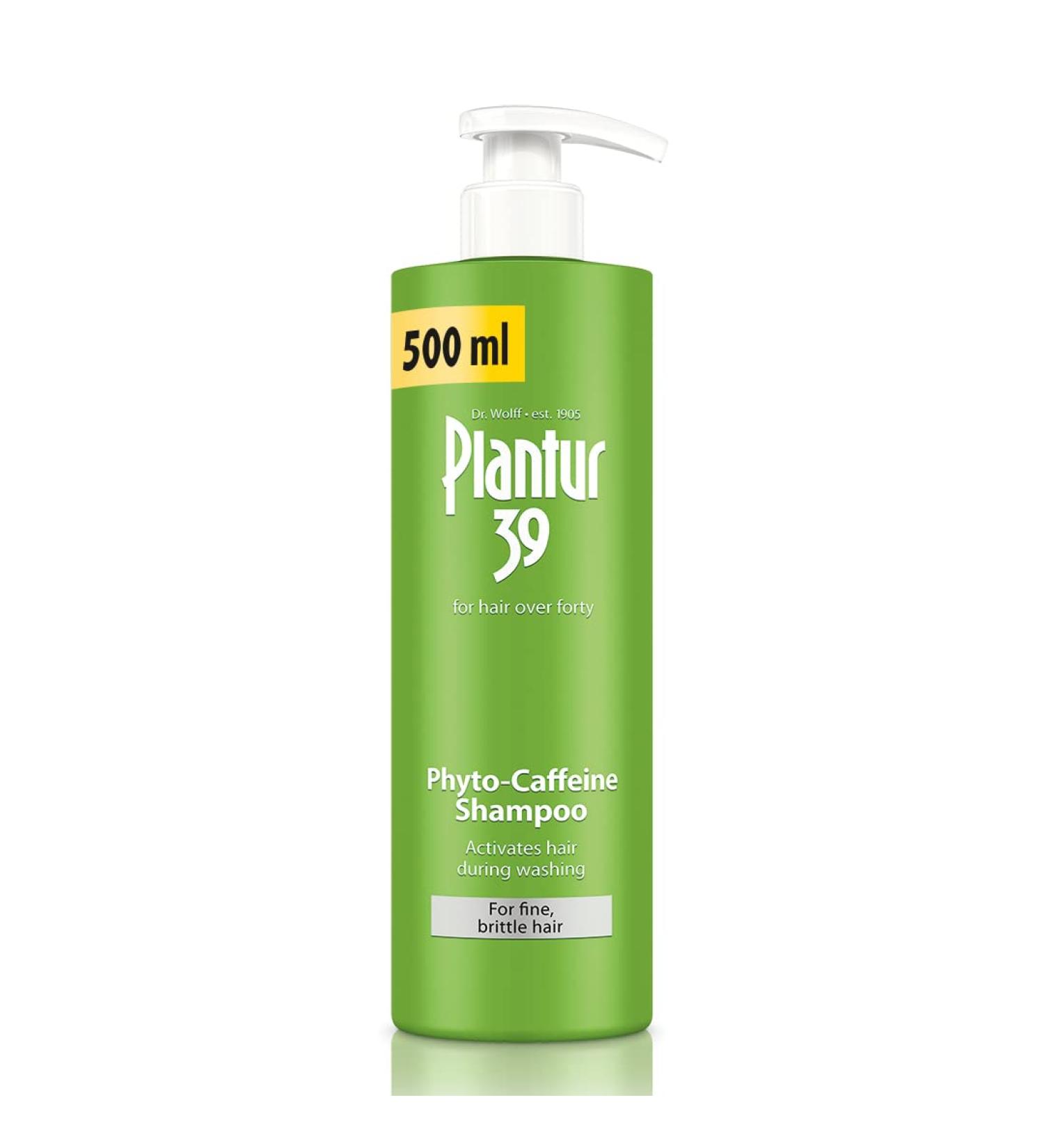 Plantur 39 Caffeine Shampoo 500ml with Dispenser - Prevents Hair Loss | Set with Conditioner - Fine Brittle Hair | Supports Hair Growth - Buy Online on SooperMarket.com