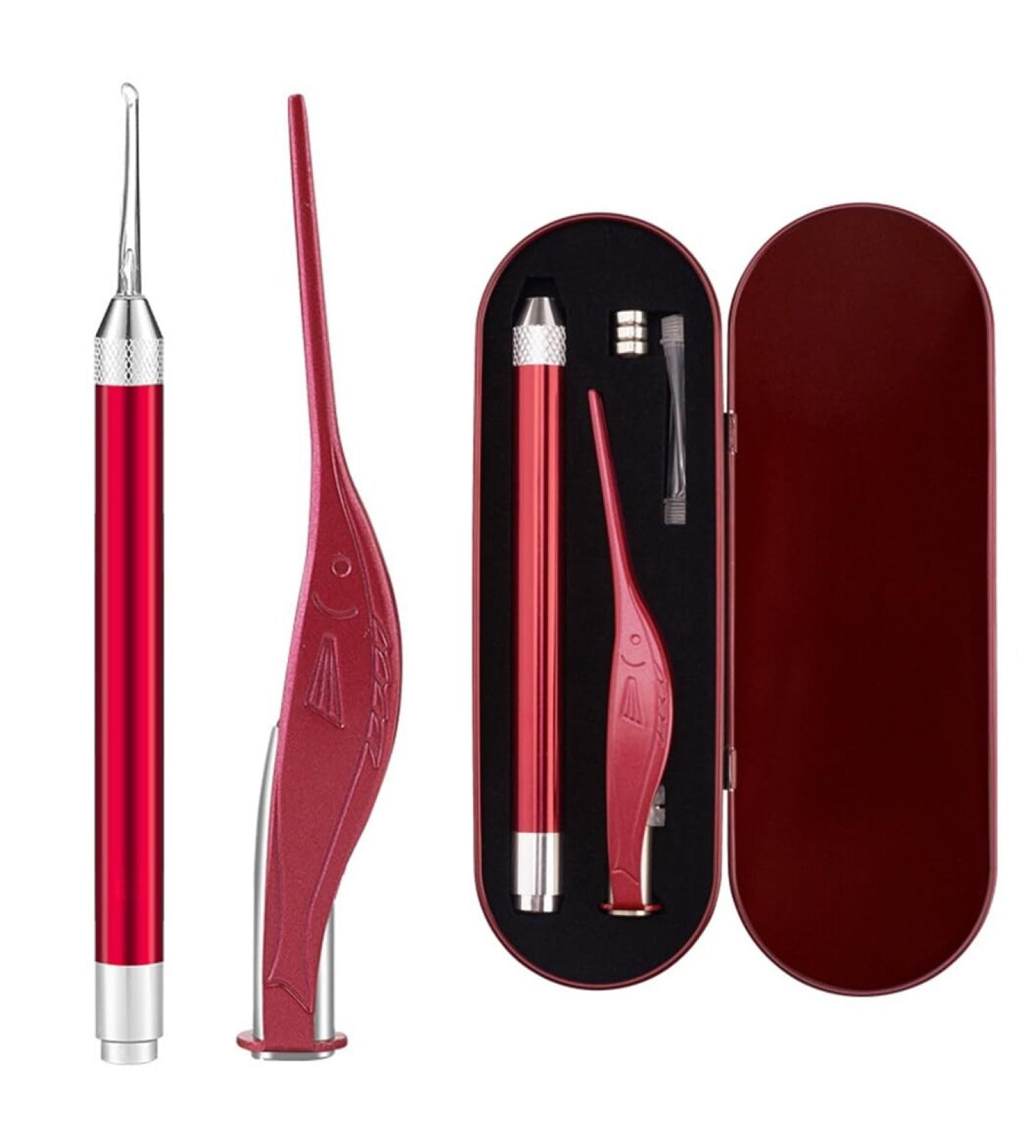 Safe Ear Cleaning Tool Kit for Children & Adults - Stainless Steel Light-up Earwax Removal Pick Cleaner One Size Cotton no gemstone - Buy Online on SooperMarket.com