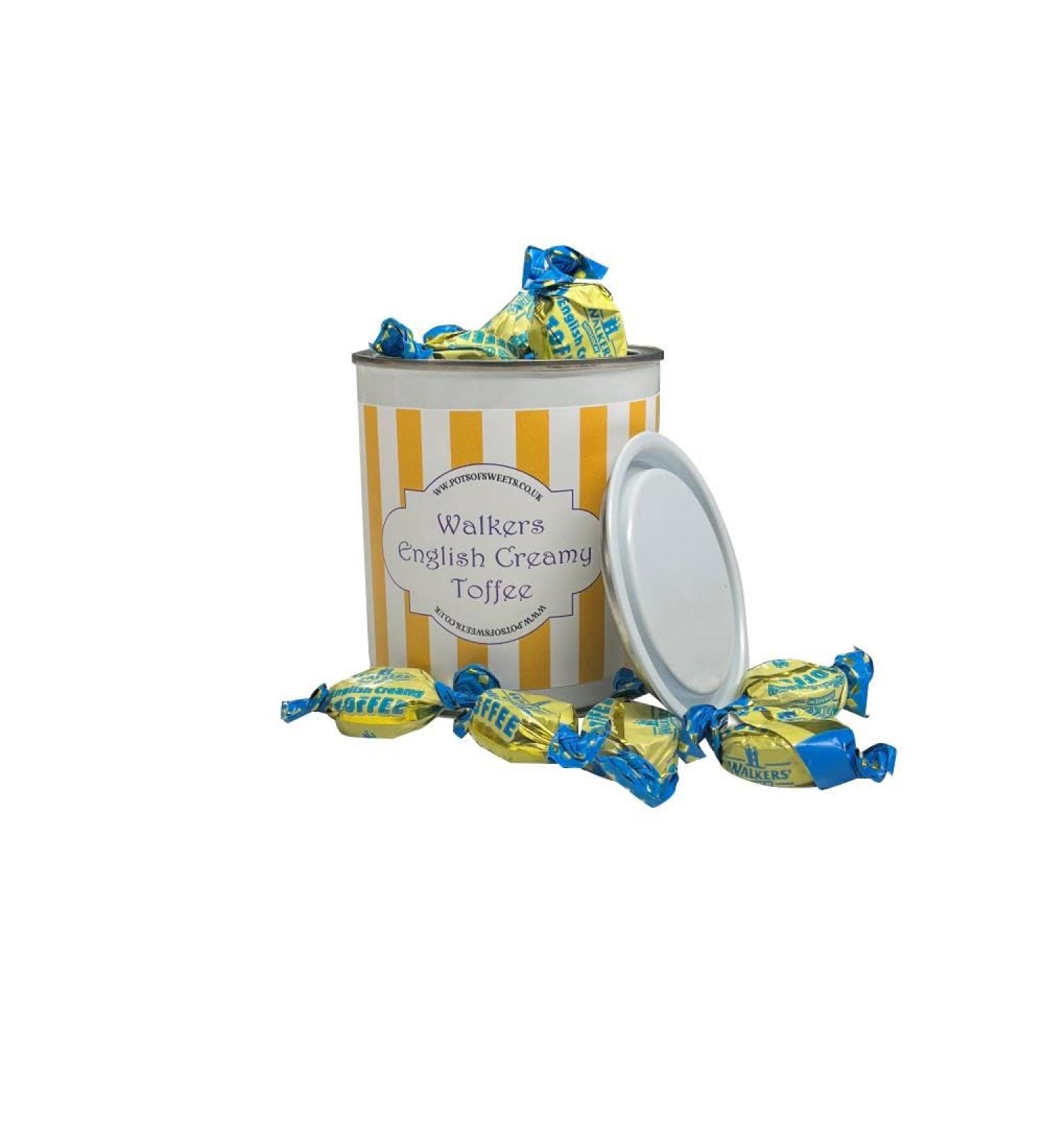 250g English Creamy Toffees in Paint Pot Tin - Delicious Confectionery Treat - Buy Online on SooperMarket.com