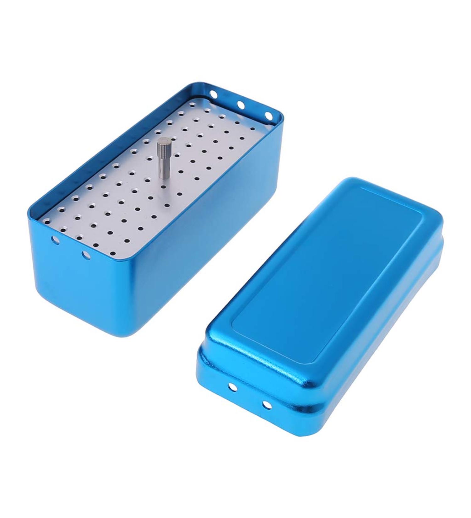 Klova Dental Bur Box - 72 Hole Aluminum Autoclave Sterilizer for Endo Files | Dental Disinfection Tools Holder | Blue - Buy Online on SooperMarket.com