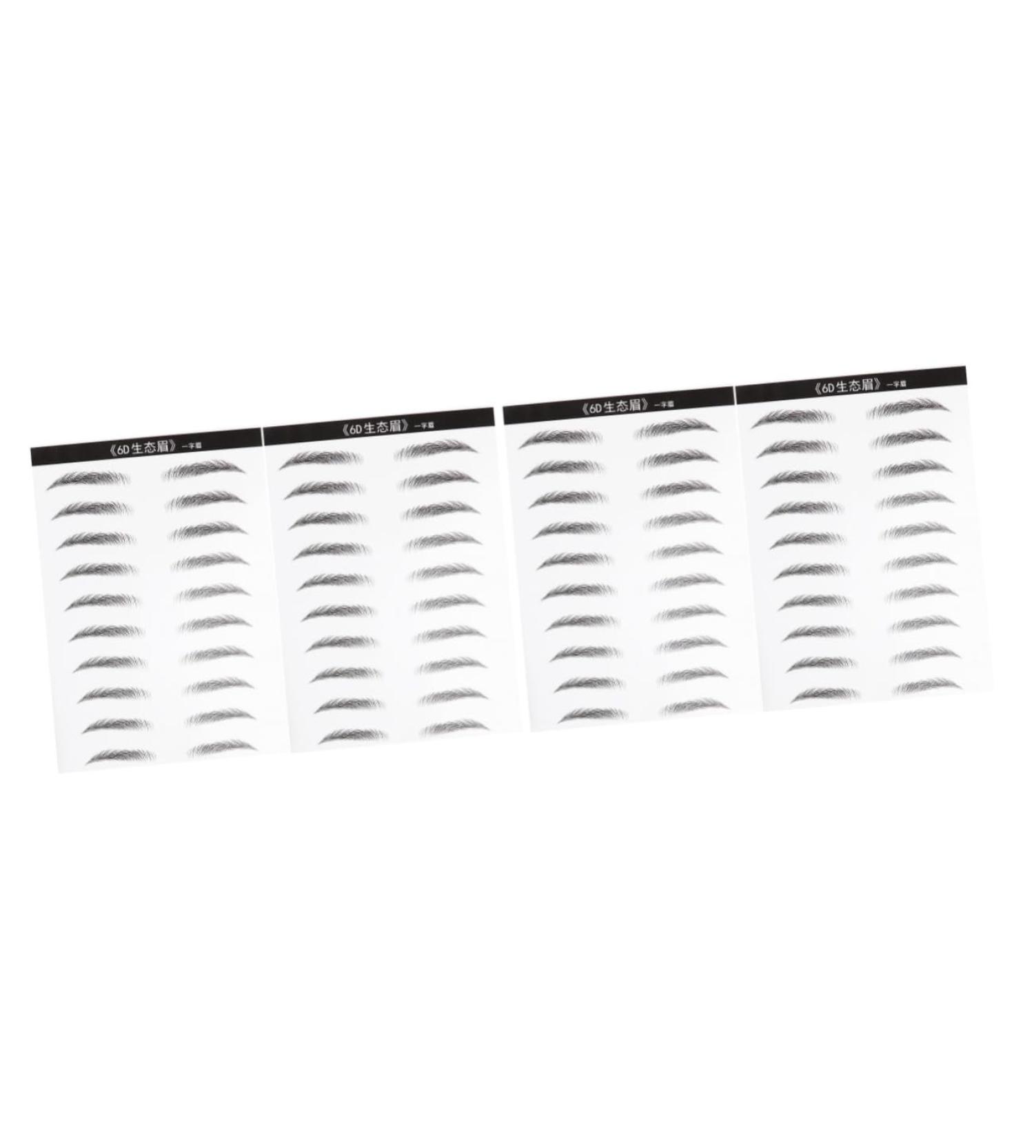 PLAFOPE 4 Sheets Pairs Hair-like Simulation Artificial Eyebrow Patch Simulation Eyebrow Black - Buy Online on SooperMarket.com