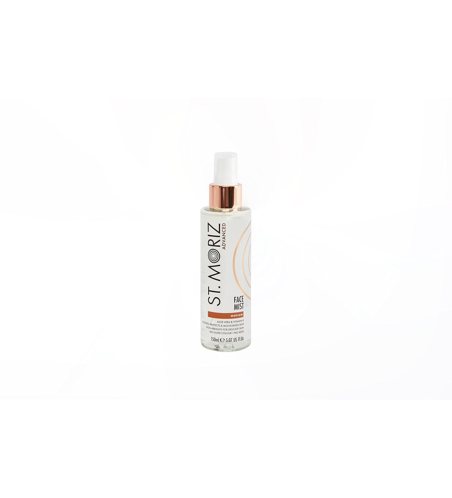 St Moriz Advanced Instant Tanning Face Mist with Aloe Vera & Vitamin E - Fast Drying Vegan Fake Tan Medium 150ml - Buy Online on SooperMarket.com