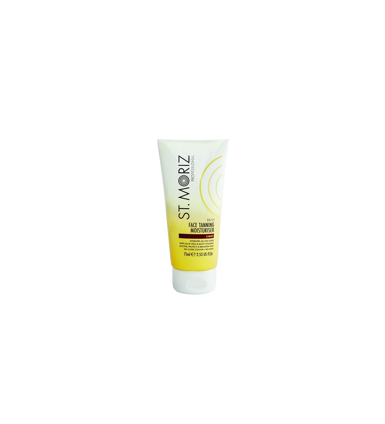 St Moriz Professional Daily Face Tanning Moisturiser - Vegan Fake Tan with Aloe Vera & Vitamin E - Medium (75ml) - Buy Online on SooperMarket.com