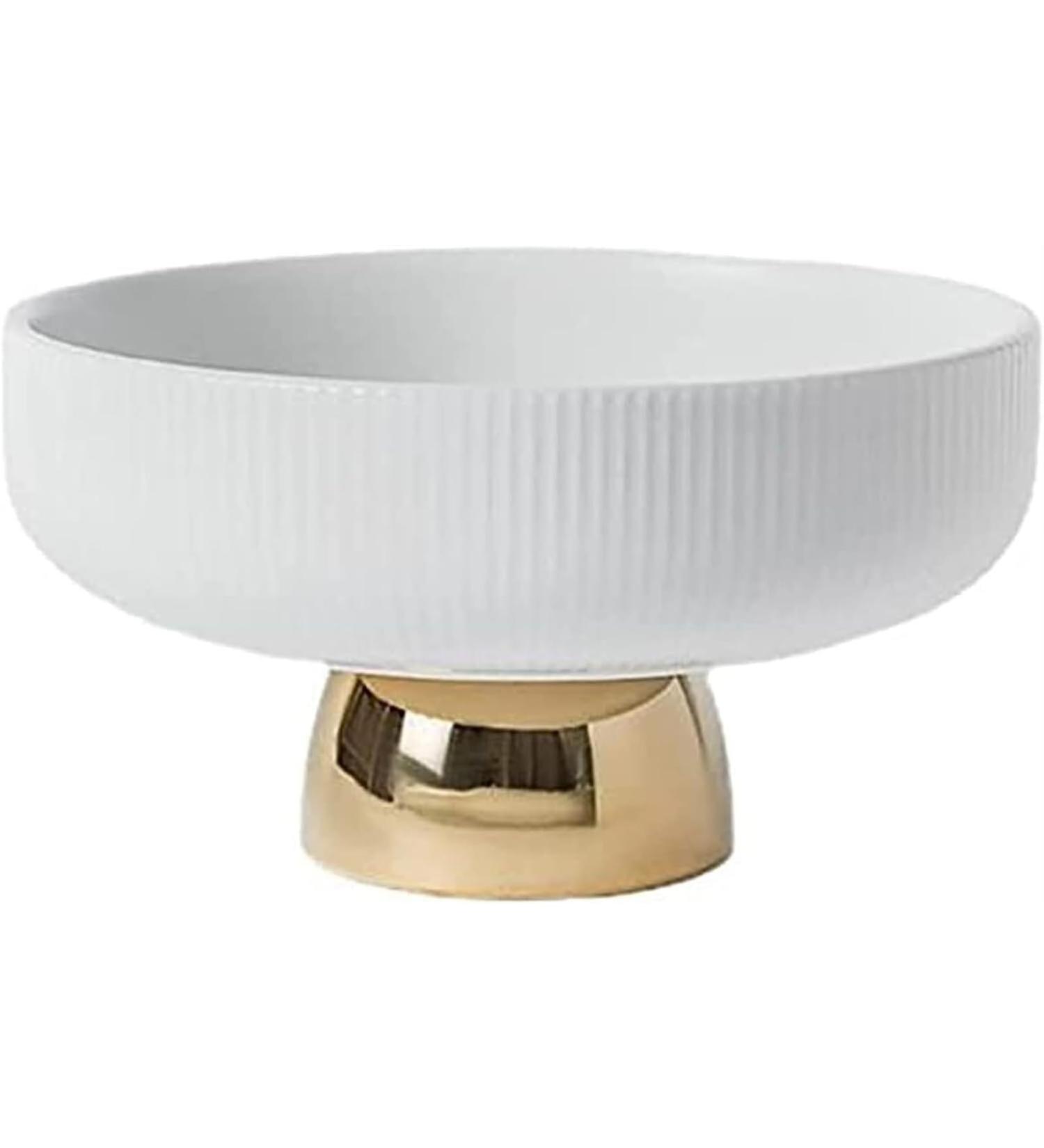 Kitchen Countertop Fruit Rack Fruit Basket White Ceramic Plate Fruit Bowl with Stand Fruit Basket Decorative Fruit Plate Can Hold Cheese Candies Snacks Fruit Trays for Party (Color : OneColor Siz 8inch Onecolor - Buy Online on SooperMarket.com