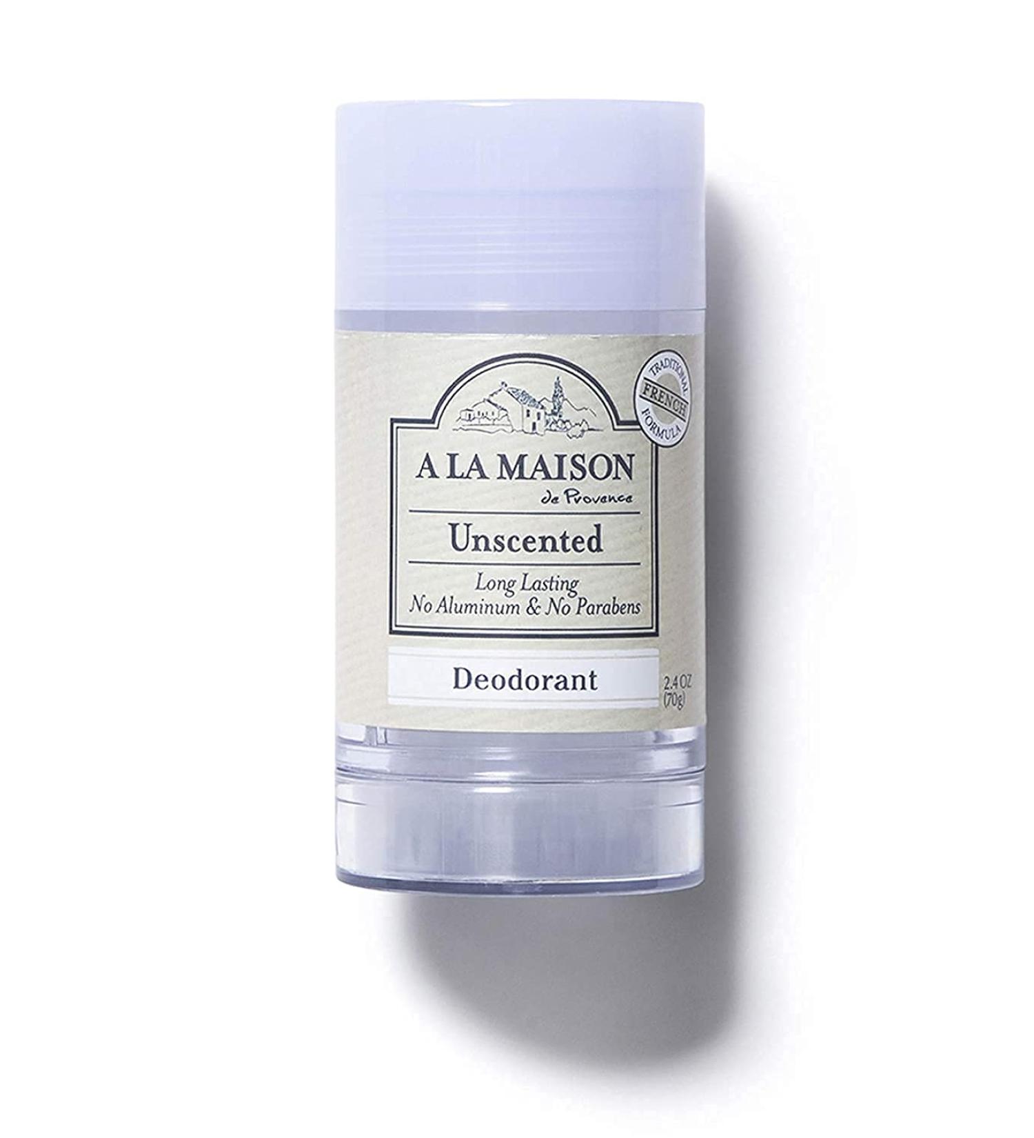 Natural Unscented Deodorant - A La Maison de Provence, Aluminum-Free, Long Lasting, Paraben & Sulfate-Free (2.4 oz) - Buy Online on SooperMarket.com