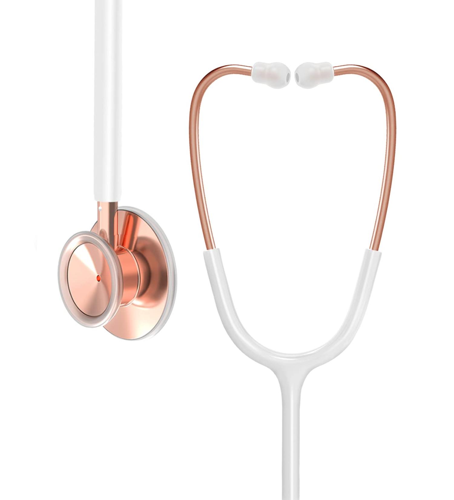 Clairre Rose Gold Stethoscope - Dual Head for Cardiology, Ideal Gift for Doctors and Nurses - Medical Diagnostic Tool for Clinical and Home Health Use - Buy Online on SooperMarket.com