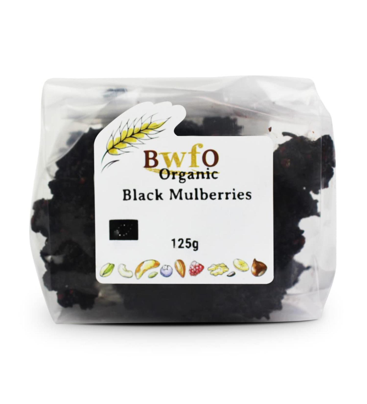 Organic Black Mulberries 125g (BWFO)