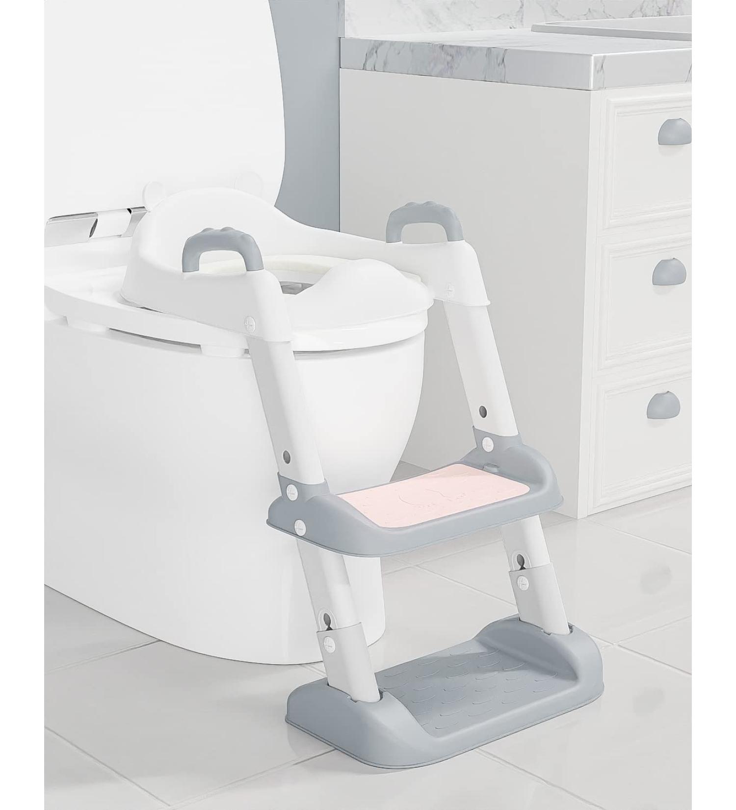 NAPEI Potty Training seat with Step Stool Ladder Potty Training Toilet for Kids Boys Girls Toddlers-Comfortable Safe Potty Seat Potty Chair with Anti-Slip Pads Ladder Splash Guard and Safety Handles - Buy Online on SooperMarket.com
