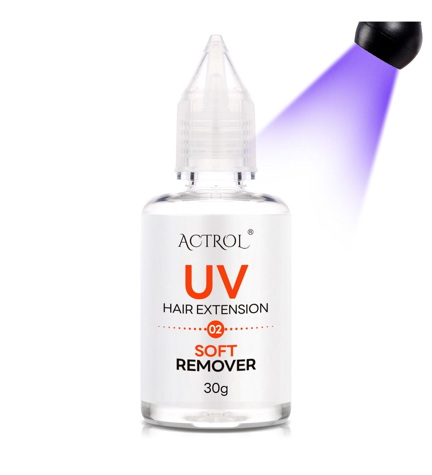 Hair Extension UV Glue Remover - Fast Dry Waterproof & Mild Transparent Solution for Easy Removal - Buy Online on SooperMarket.com