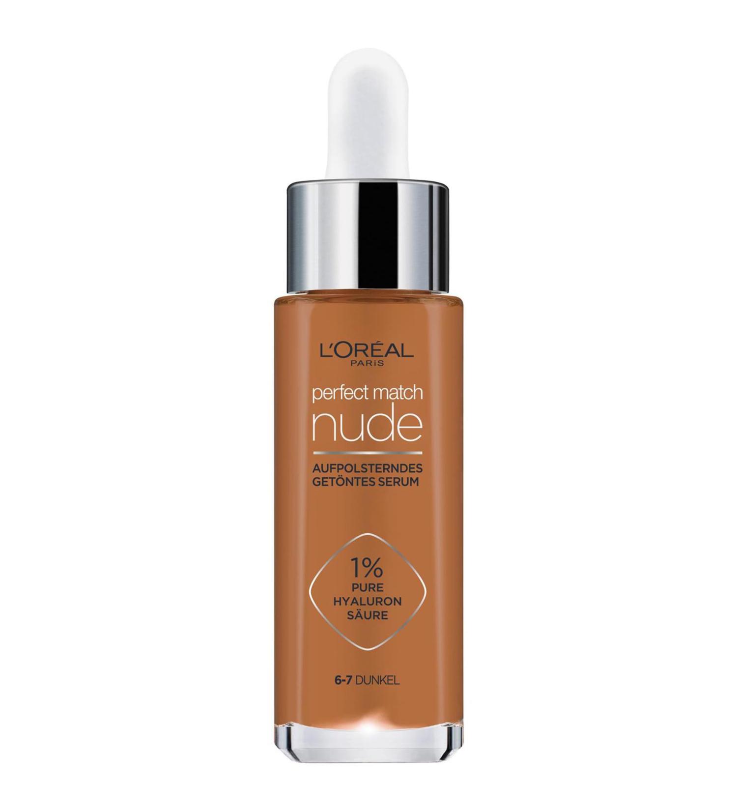 L'Or al Paris Tinted Serum - Nourishing Liquid Foundation with Hyaluronic Acid | Perfect Match No. 6-7 Medium | 30 ml (1 Pack) - Shop Internationally! - Buy Online on SooperMarket.com